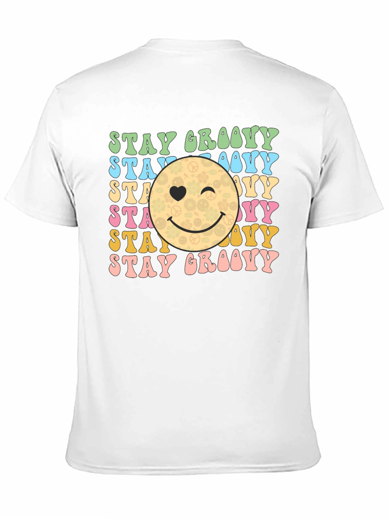 Black Stay Groovy Retro Graphic T-Shirt view 11