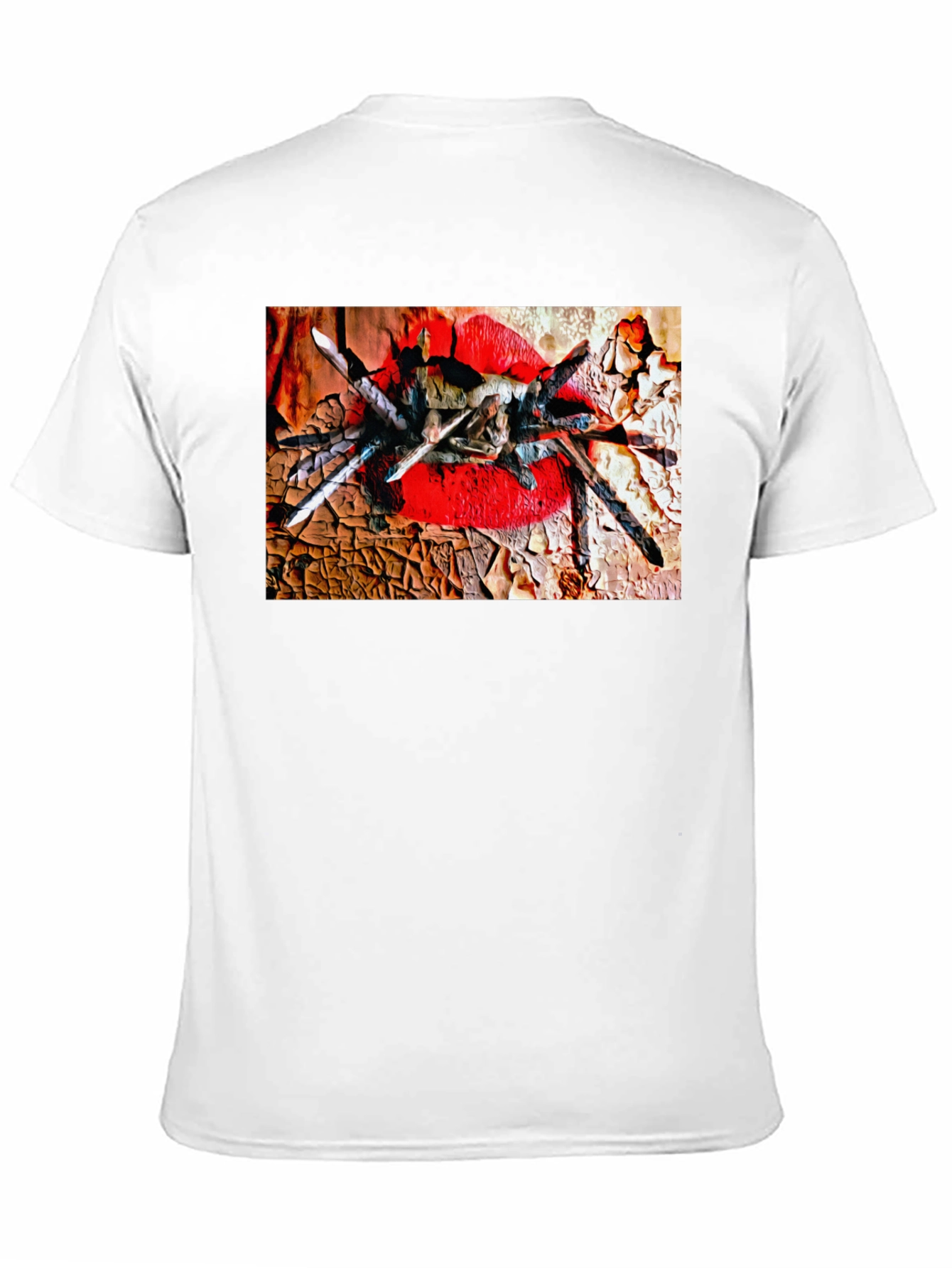 Black Tarantula Lips Graphic Black T-Shirt view 11