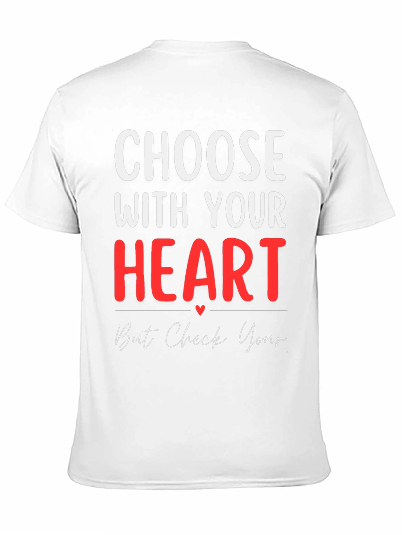 Black Choose with Your Heart Graphic T-Shirt view 11