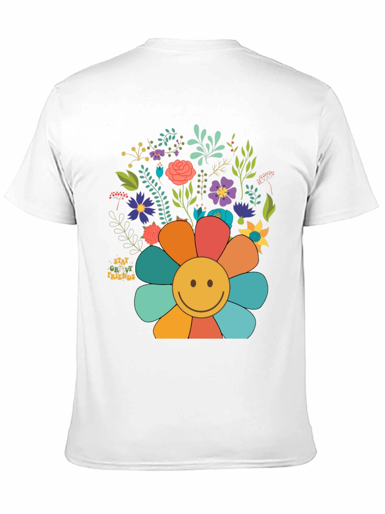 Black Groovy Flower Power Tee view 11