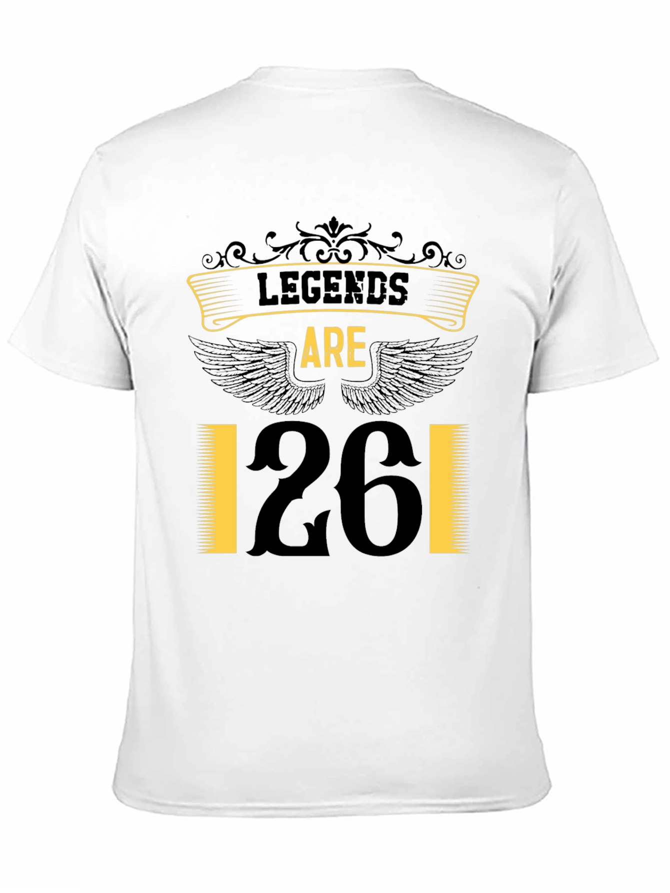 Black Legends Are 26 T-Shirt - Birthday Edition view 11