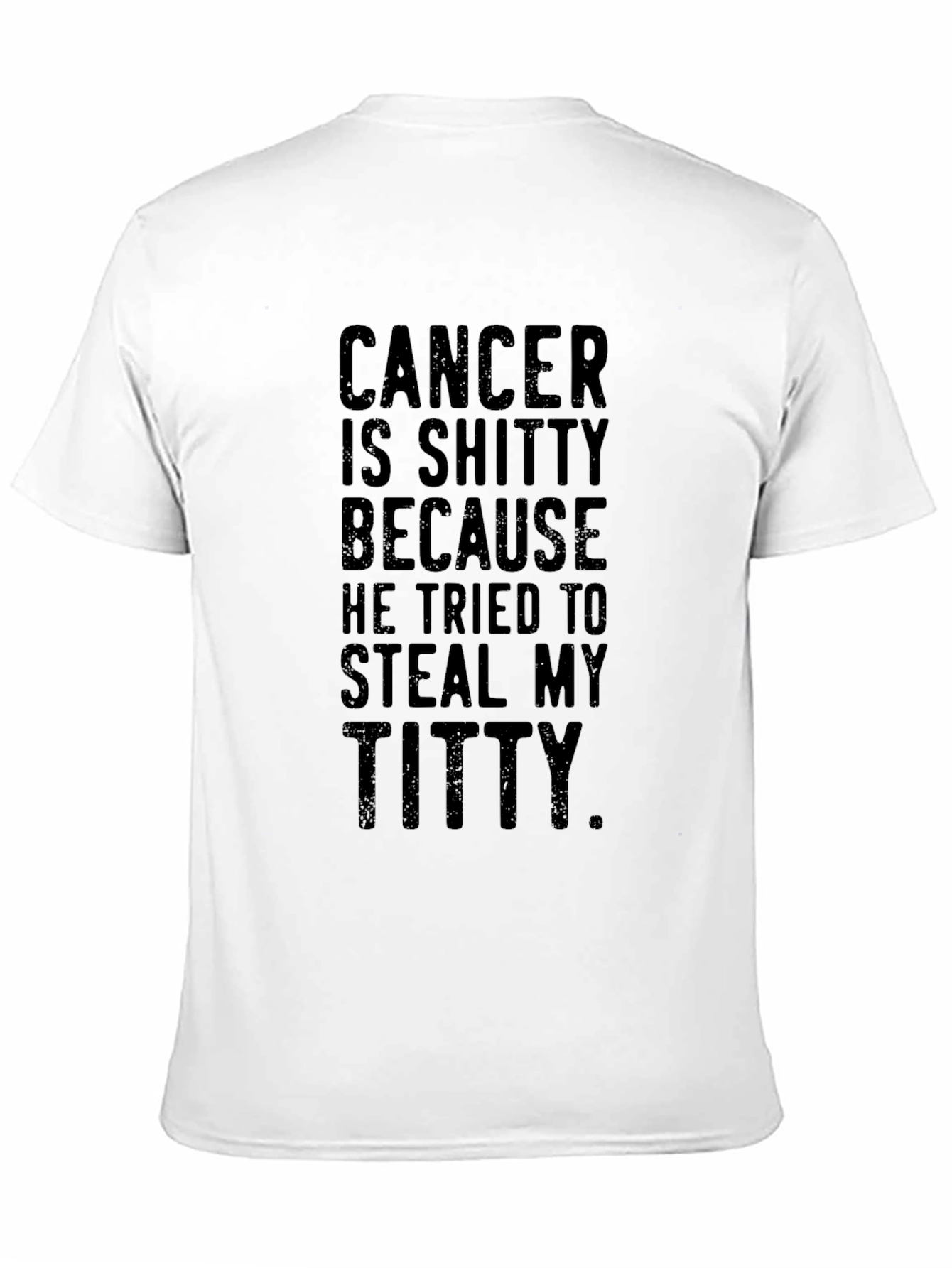 Black Cancer Is Shitty T-Shirt - Funny Graphic Tee view 11