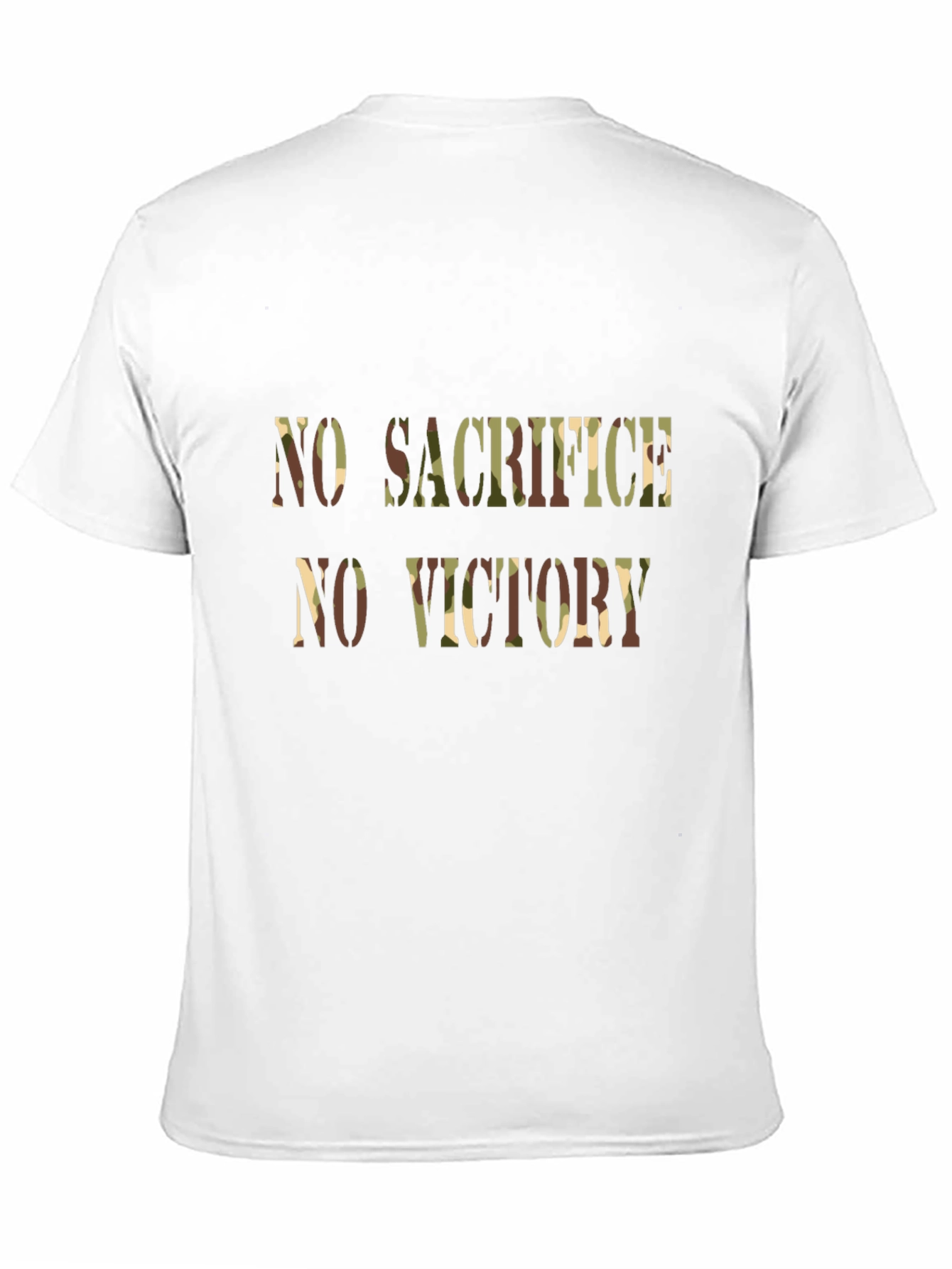 Black No Sacrifice No Victory Camo Graphic T-Shirt view 11