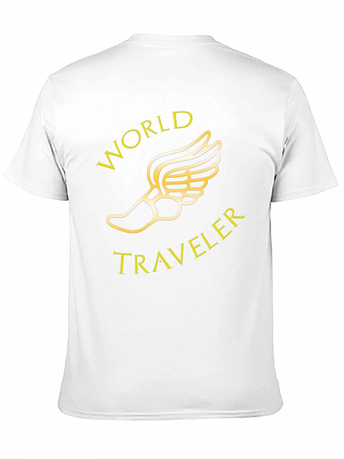 Black World Traveler Black T-Shirt with Winged Foot Graphic view 11