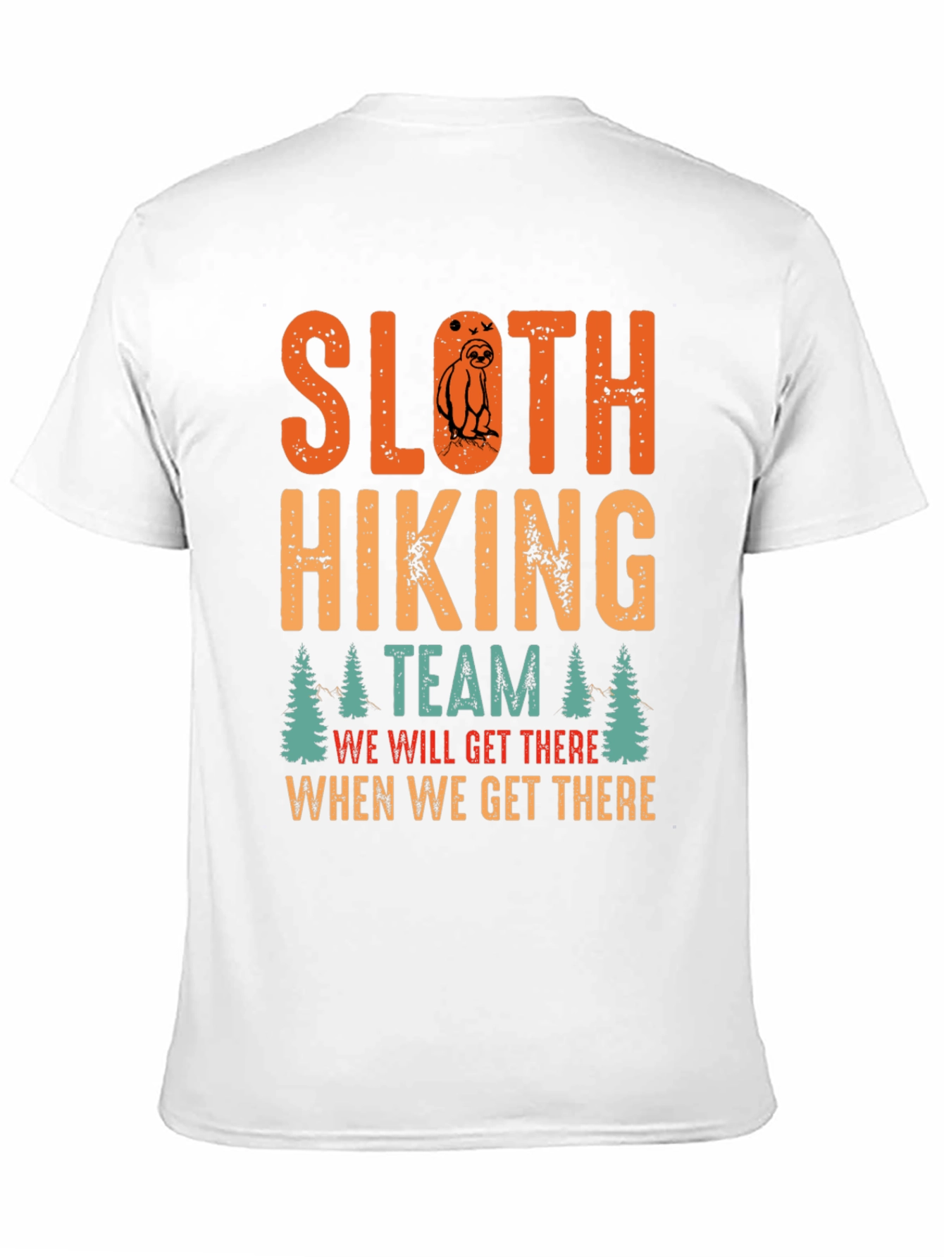 Black Sloth Hiking Team T-Shirt - Funny Adventure Tee view 11