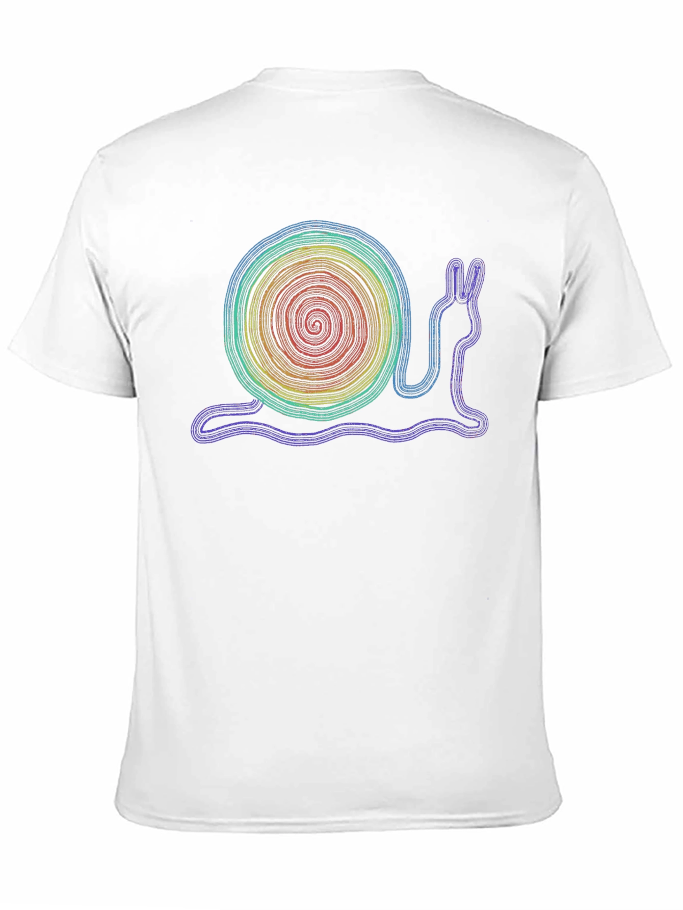 Black Rainbow Snail Graphic T-Shirt - Unique Design view 11
