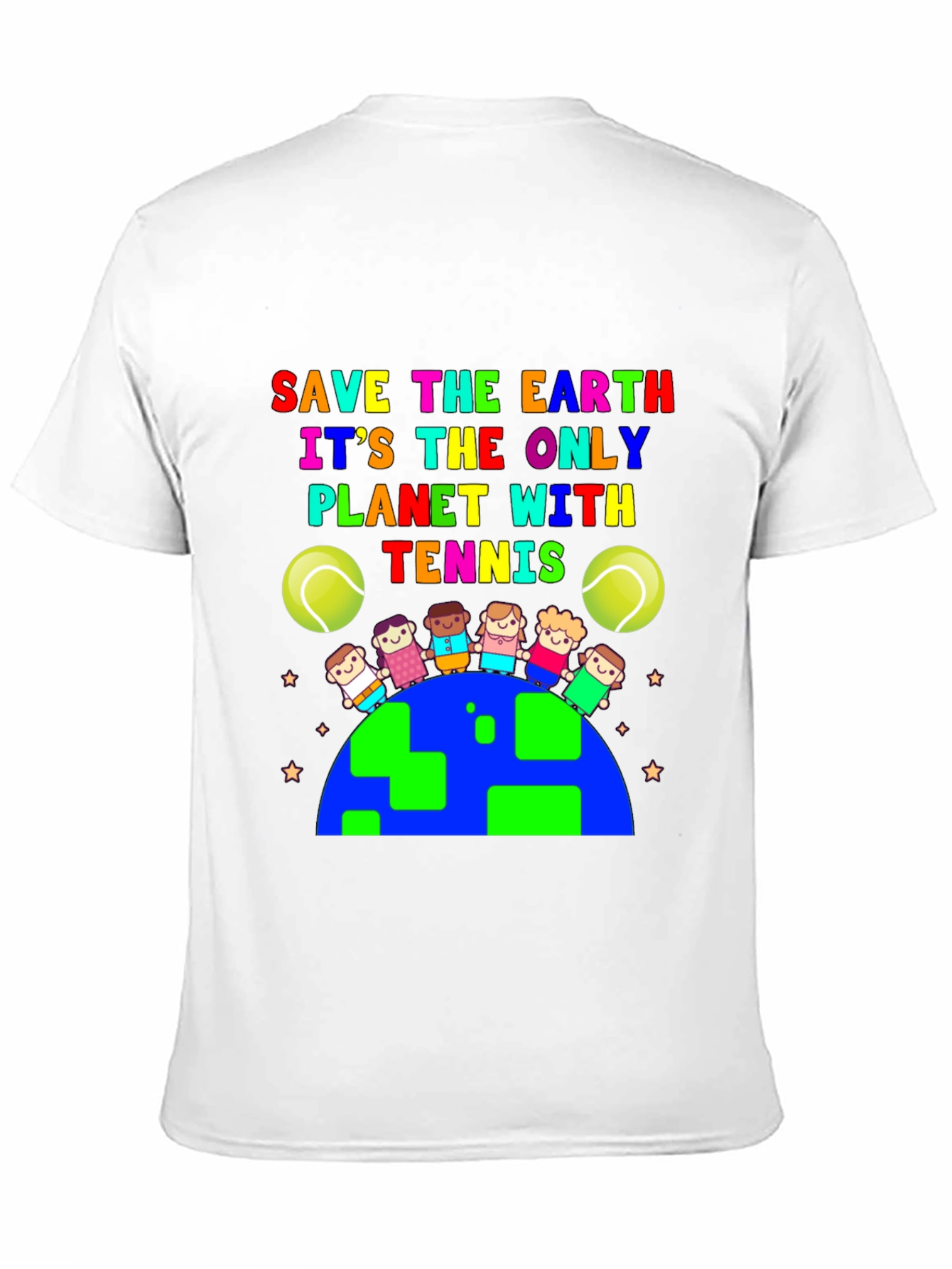 Save the Earth Tennis Graphic T-Shirt - 11