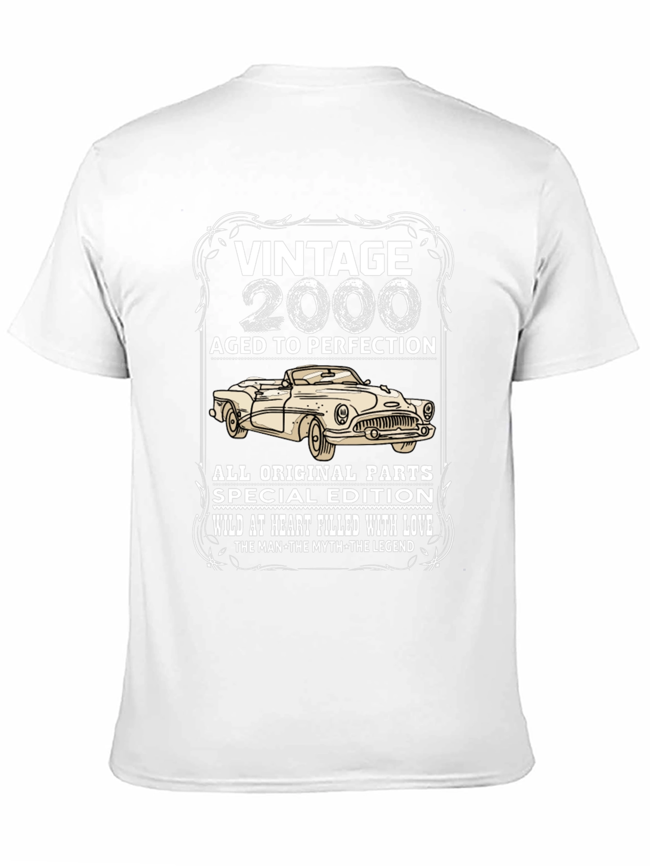 Black Vintage 2000 Aged to Perfection T-Shirt view 11