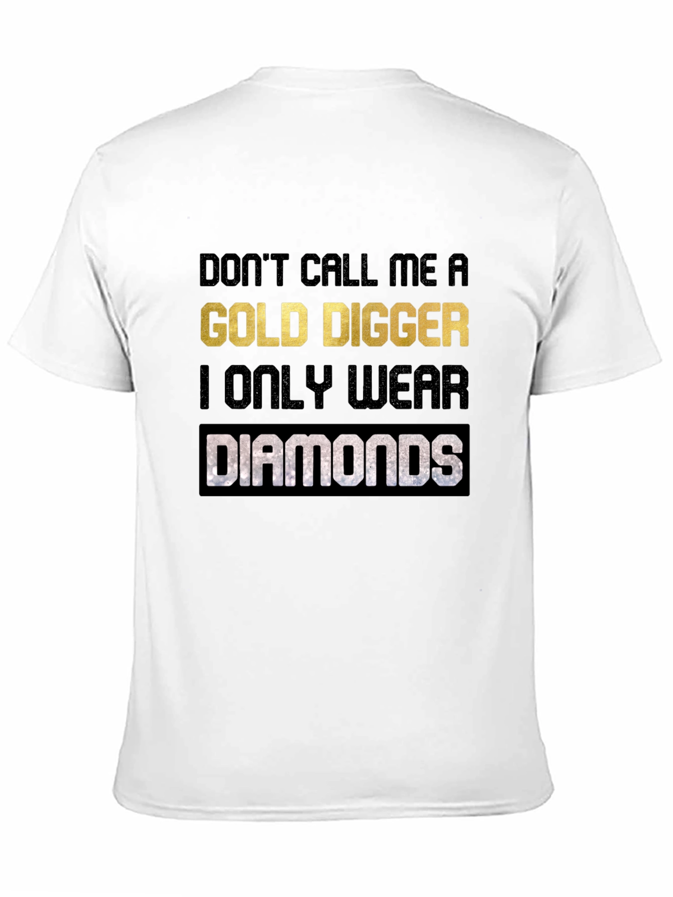 Black Gold Digger Diamonds Graphic Tee - Black Cotton view 11
