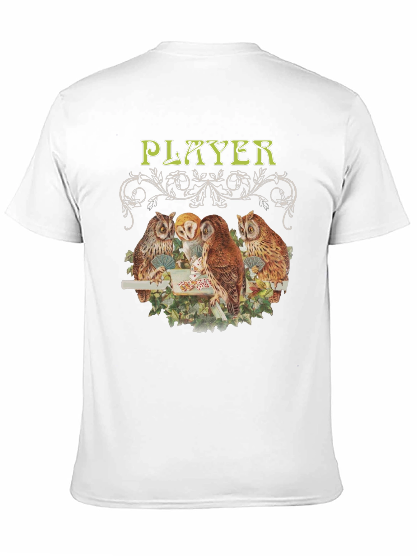 Black Owl Player Graphic Tee - Novelty Design view 11