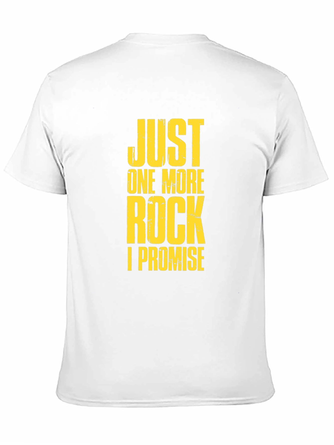 Black Just One More Rock T-Shirt - Funny Rock Lover Tee view 11