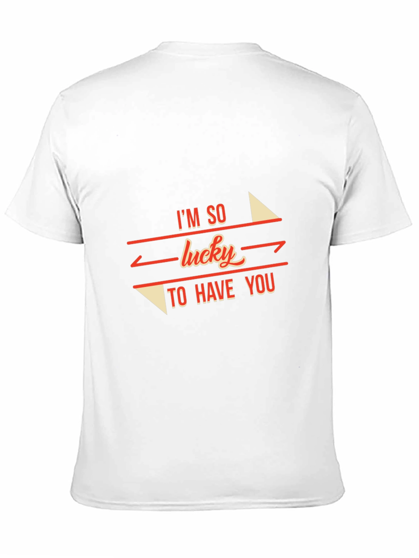 Black I'm So Lucky To Have You Graphic Black T-Shirt view 11