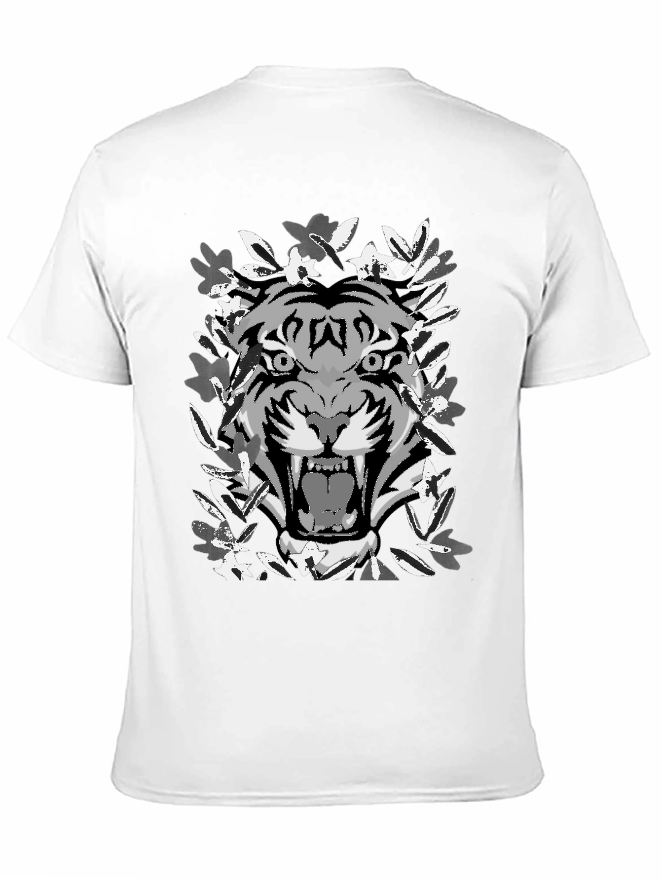 Black Tiger Graphic Black T-Shirt view 11