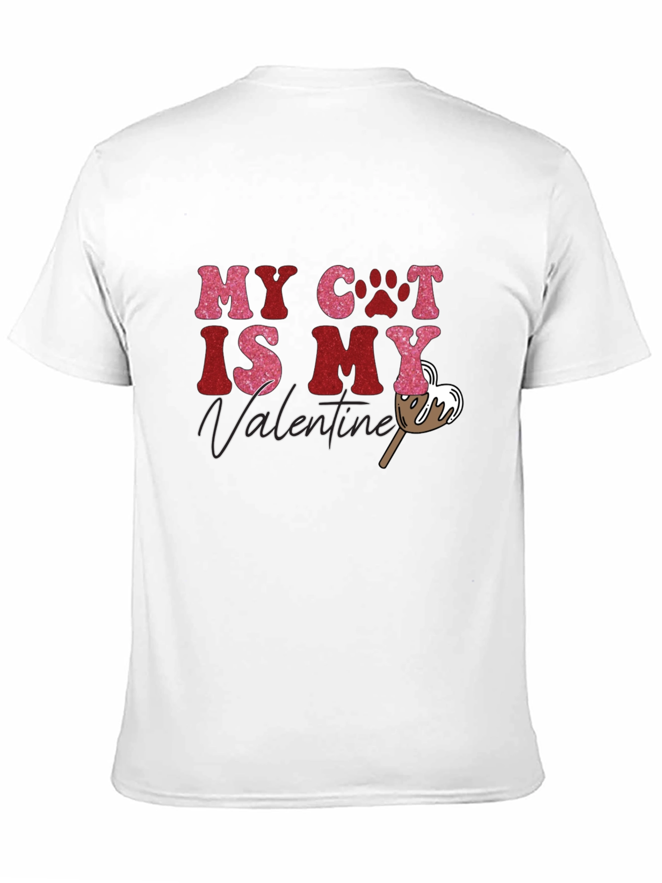 Black My Cat is My Valentine T-Shirt view 11