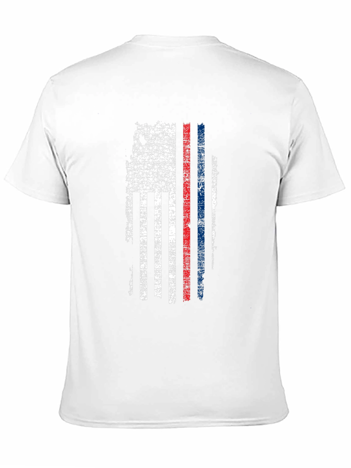 Distressed American Flag Thin Line T-Shirt - 11