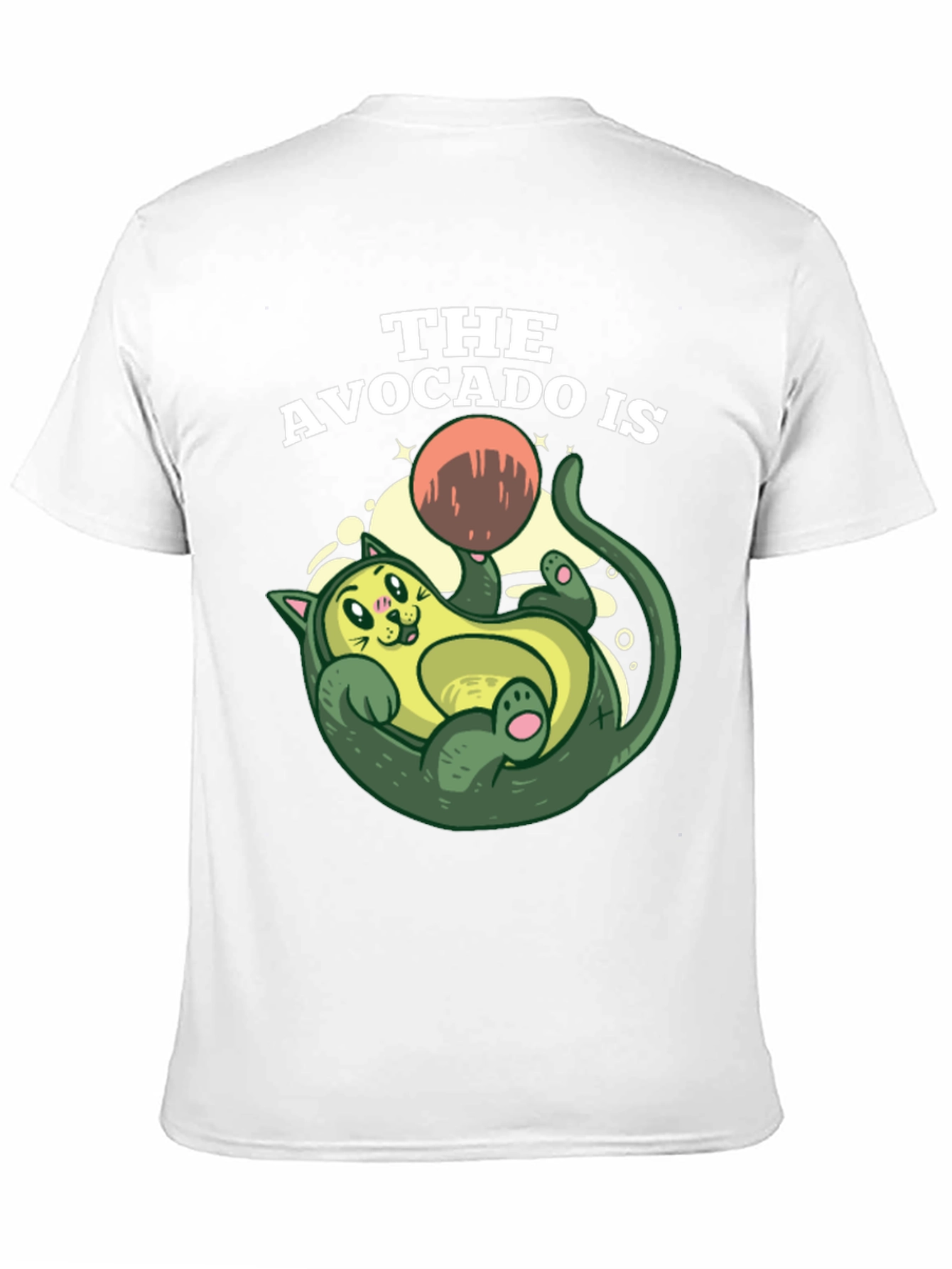 Black Avocado Cat Graphic Tee - Fun Novelty Shirt view 11