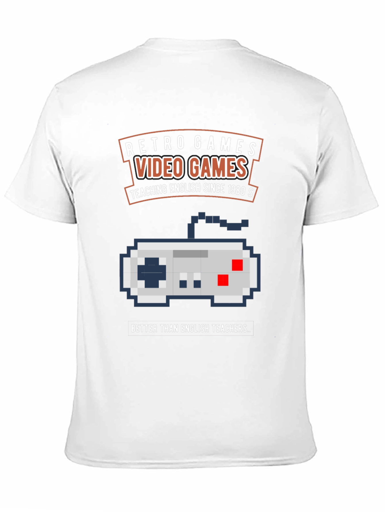 Black Retro Video Games T-Shirt - English Teacher view 11