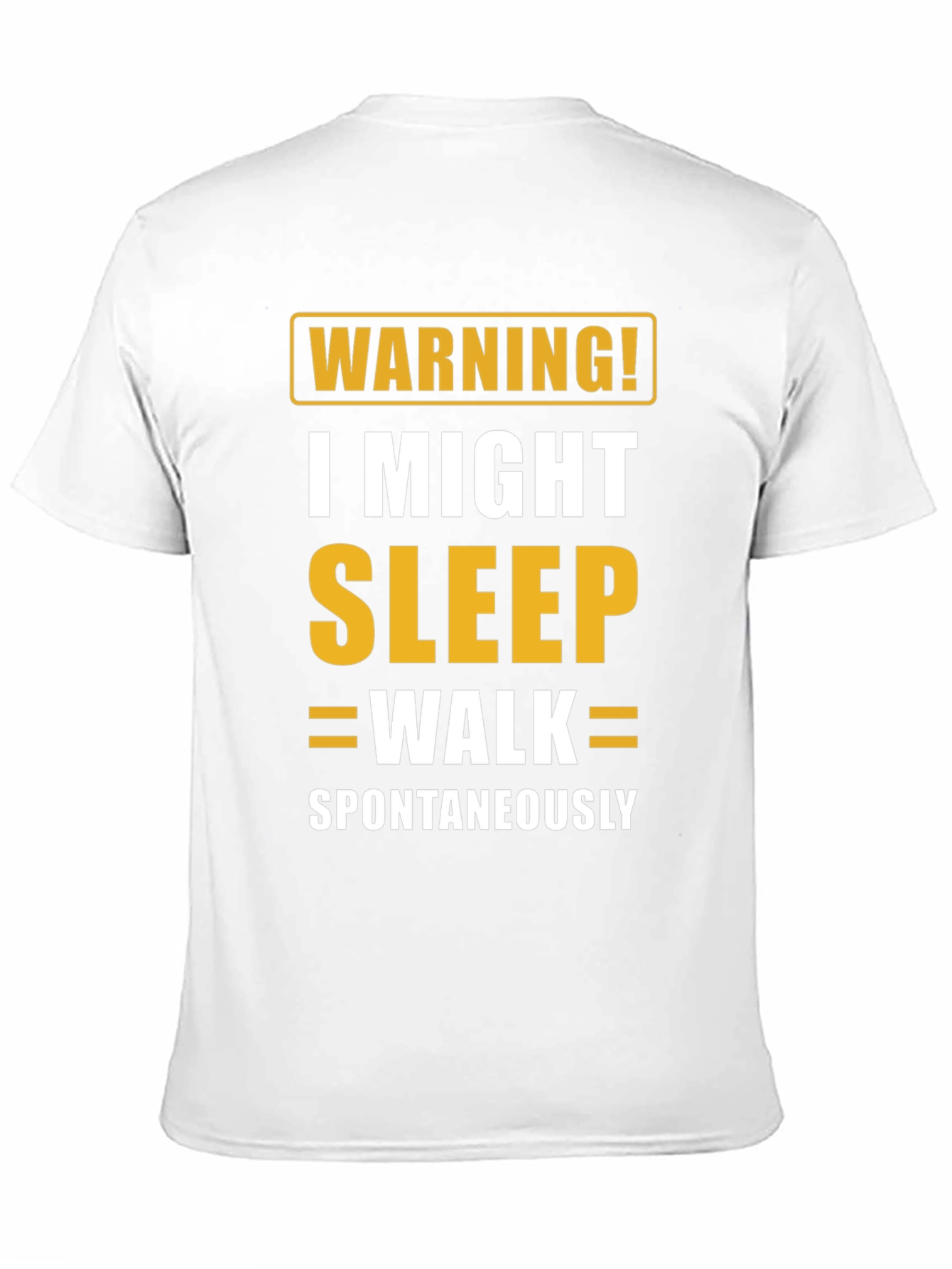 Black Warning Sleepwalk T-Shirt - Funny Sleepwalking Tee view 11