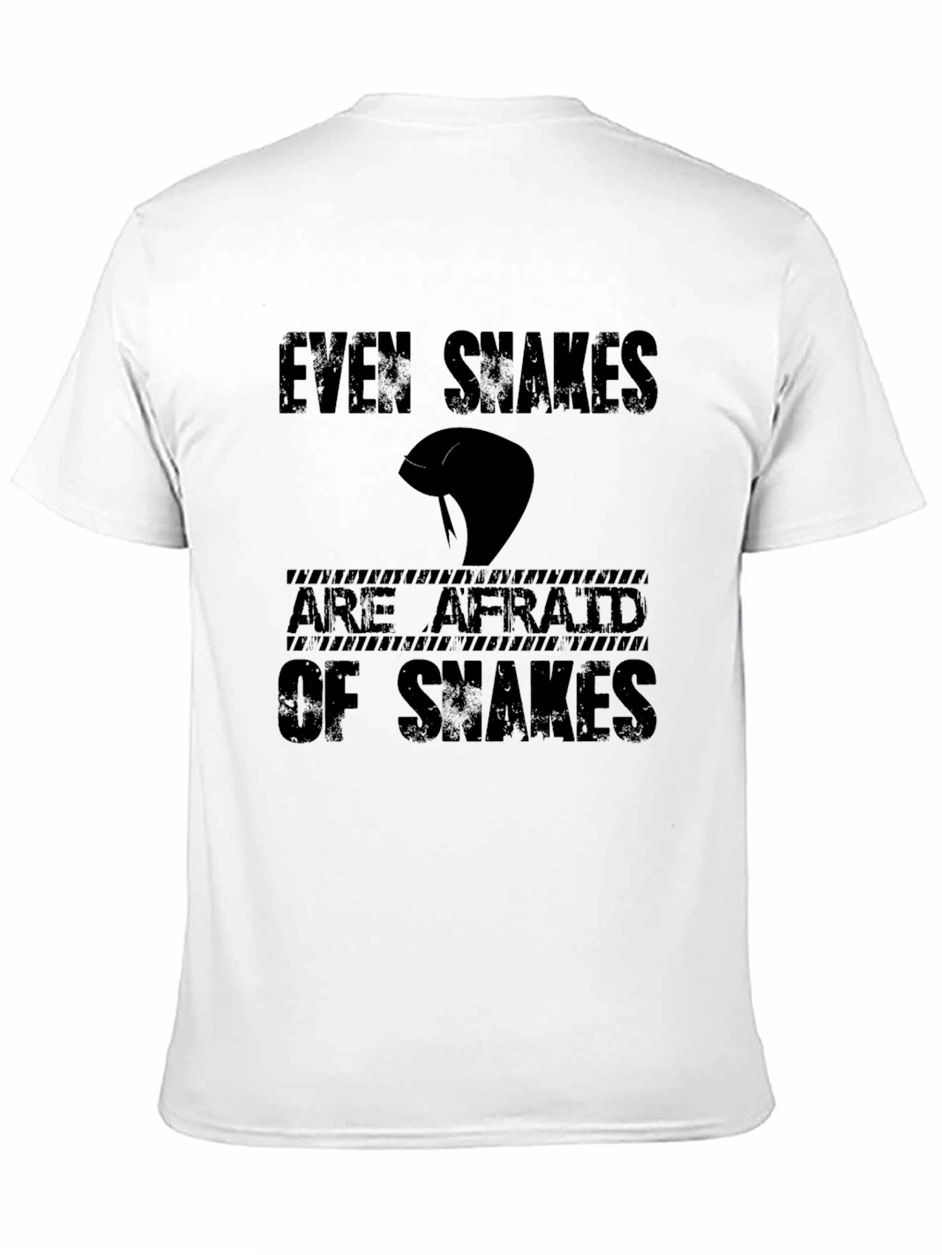 Black Even Snakes Are Afraid T-Shirt view 11