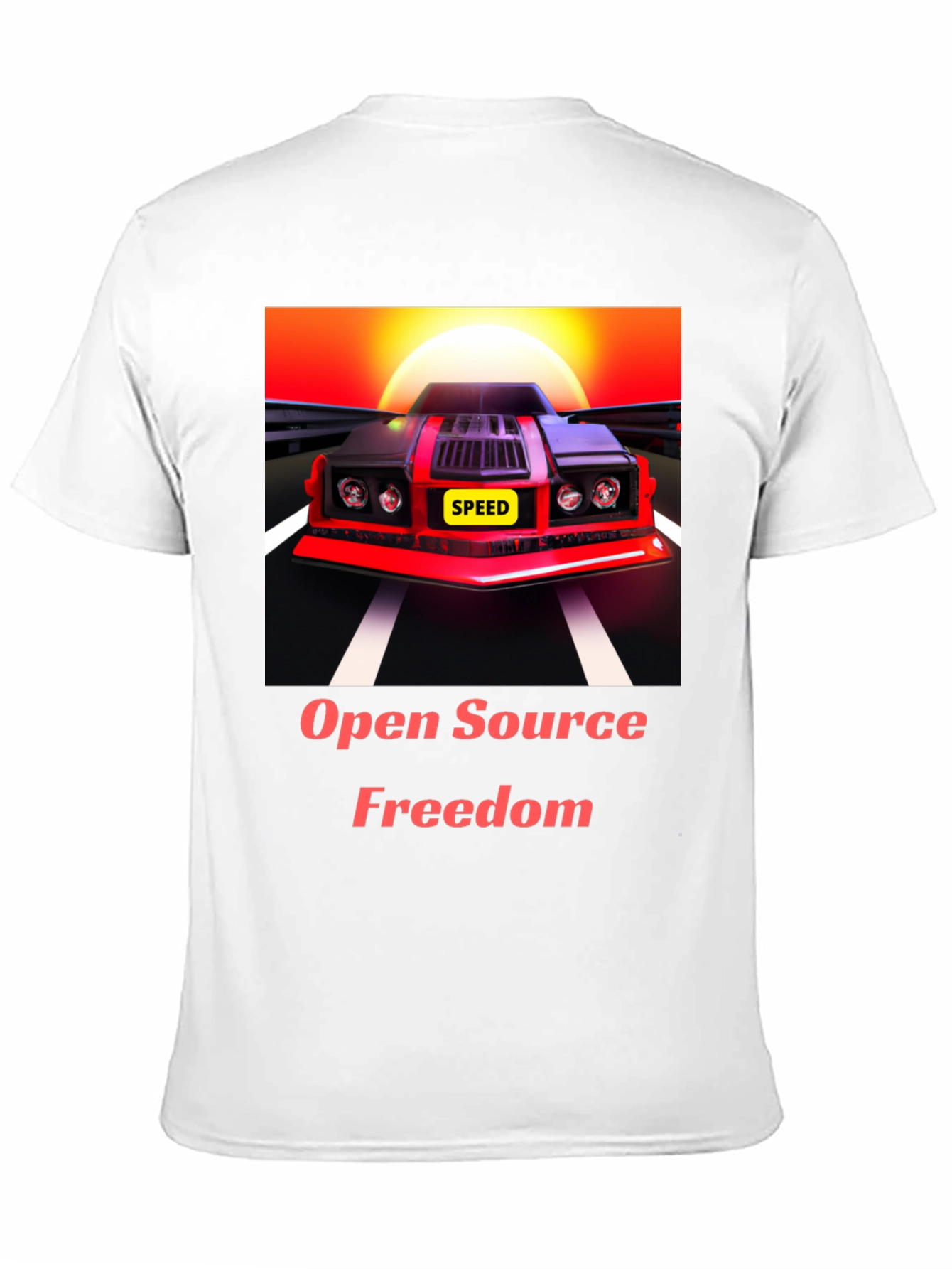 Black Open Source Freedom Graphic Tee view 11