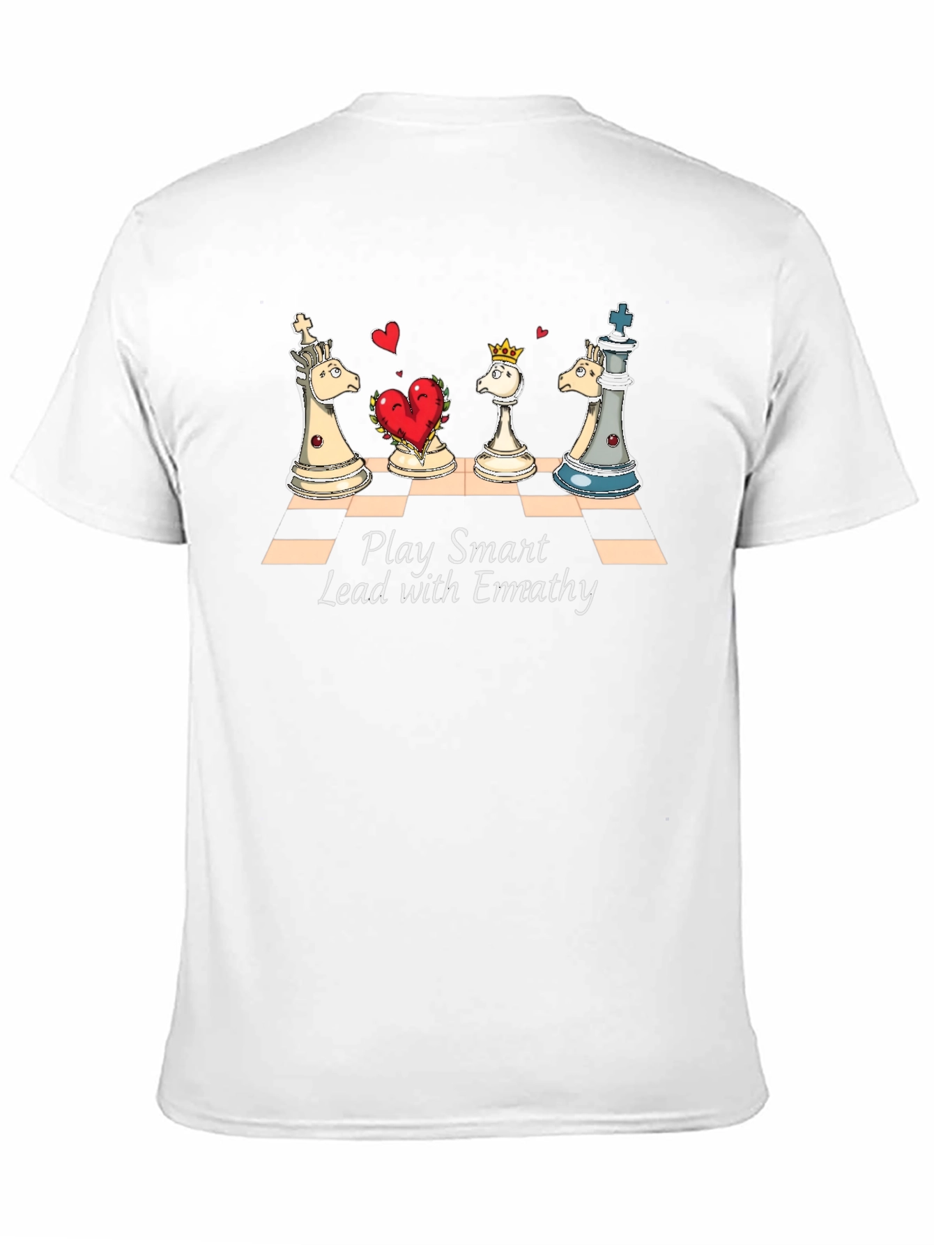 Black Chess Empathy Graphic Tee - Play Smart Lead With Empathy view 11