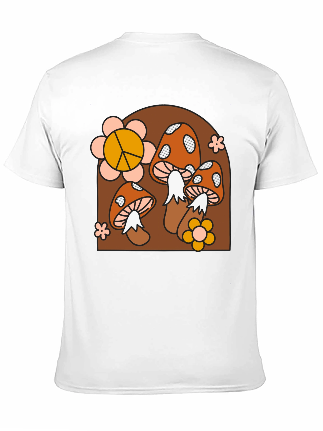 Black Retro Mushroom T-Shirt view 11