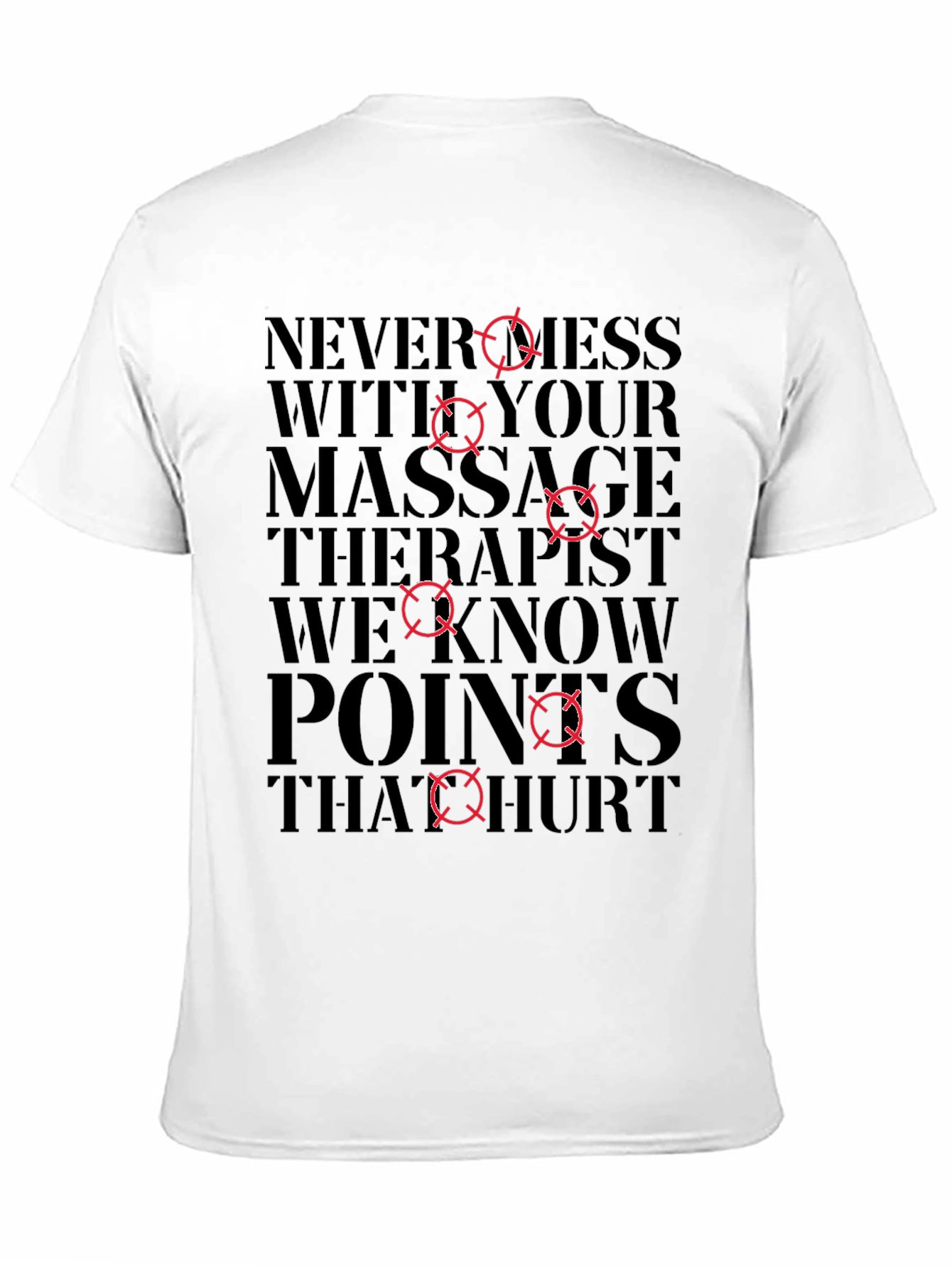 Black Massage Therapist Funny T-Shirt view 11