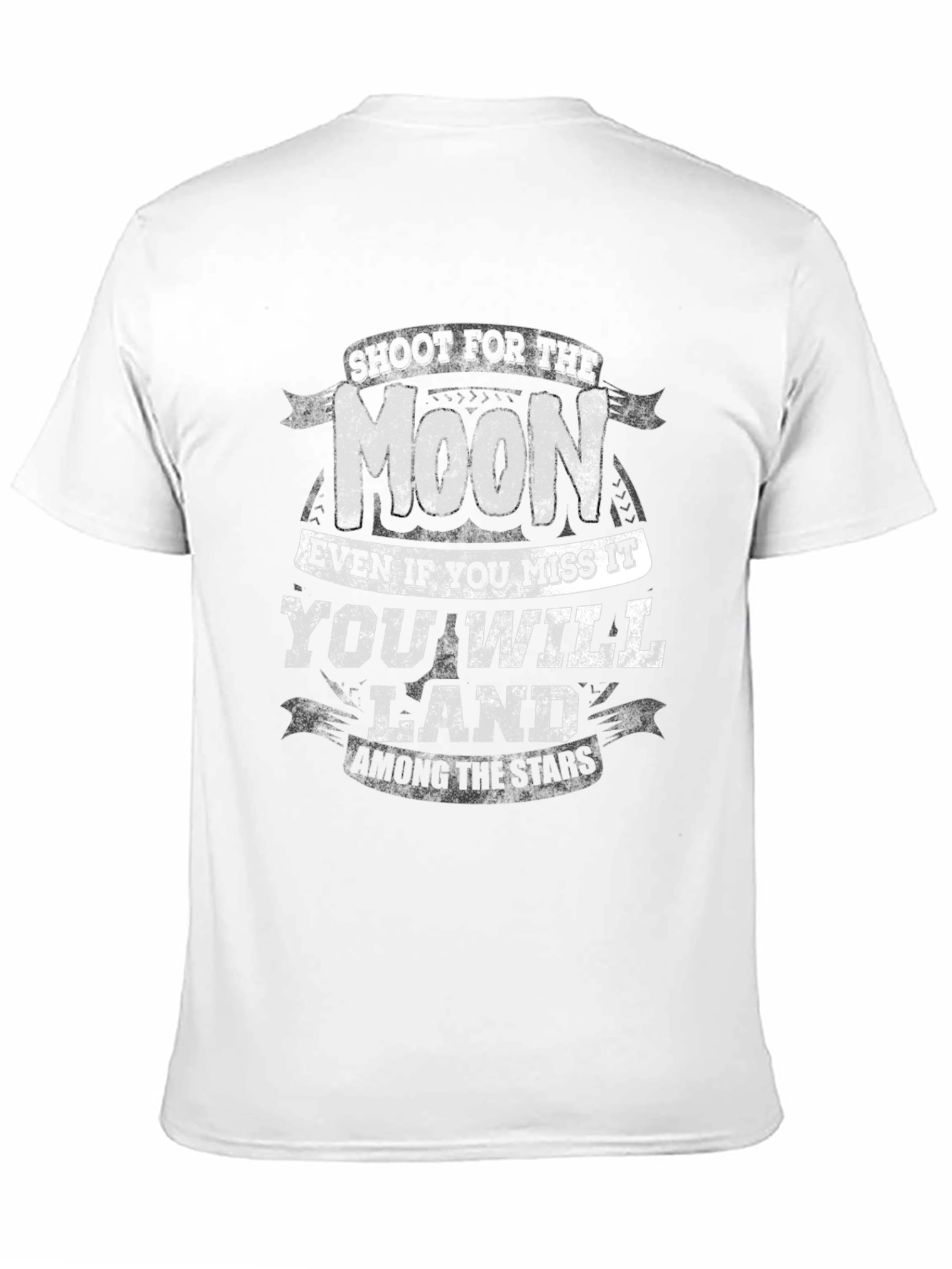 Black Inspirational Moon & Stars Graphic Print Black T-Shirt view 11