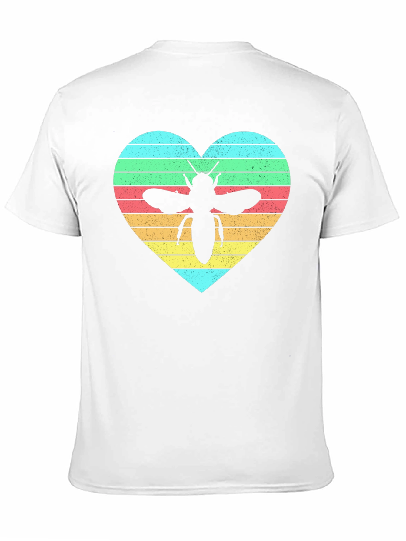 Black Bee Heart T-Shirt - Black, Short Sleeve, Graphic Tee view 11