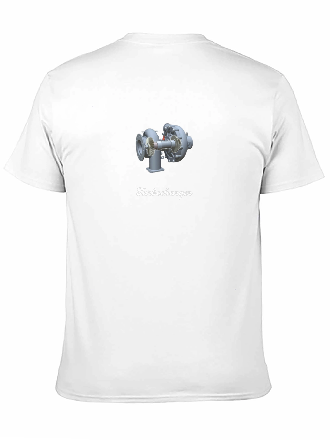 Black Turbocharger Graphic Black T-Shirt view 11