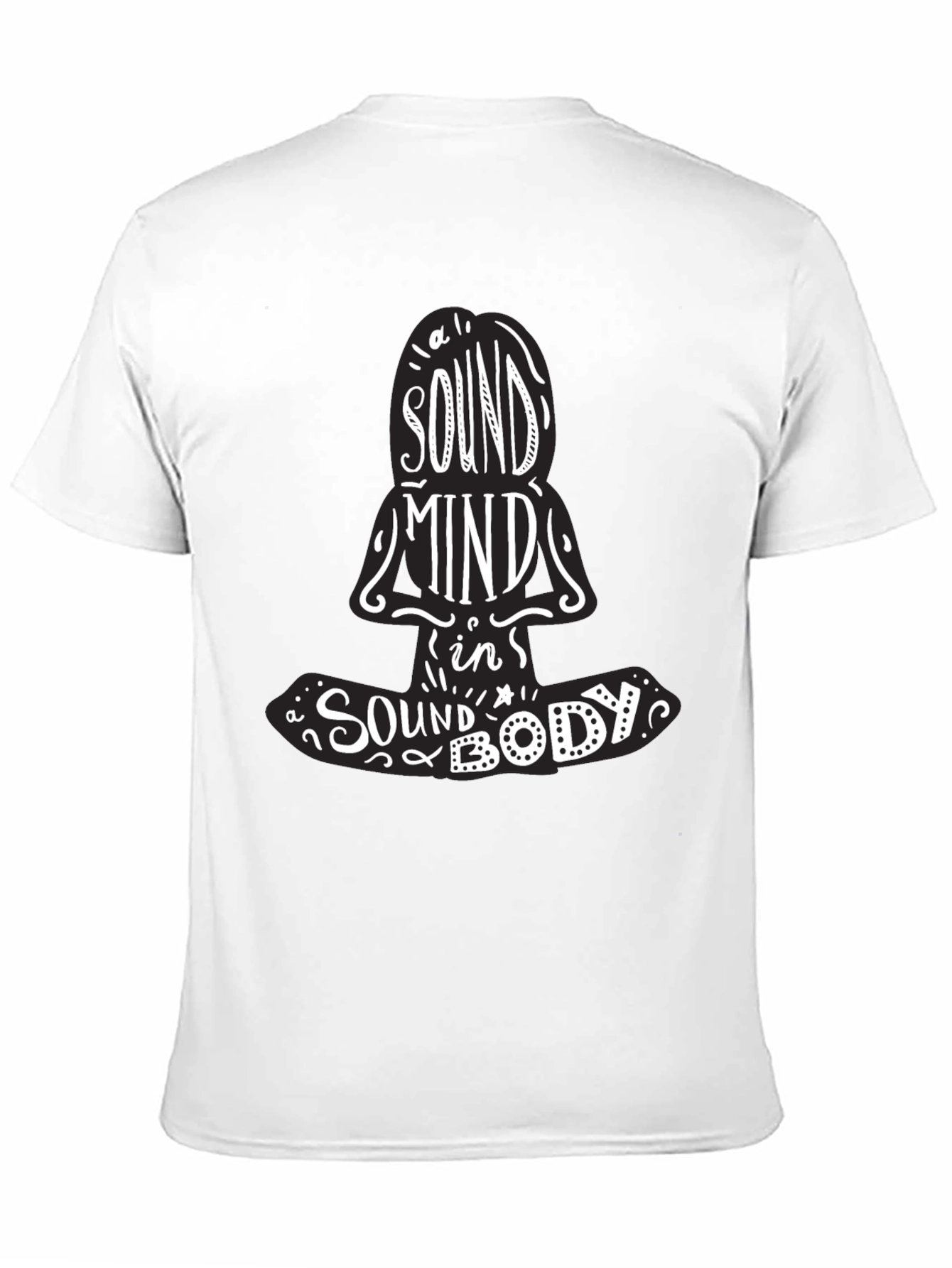 Black Sound Mind in a Sound Body Graphic Tee - Unisex Black T-Shirt view 11