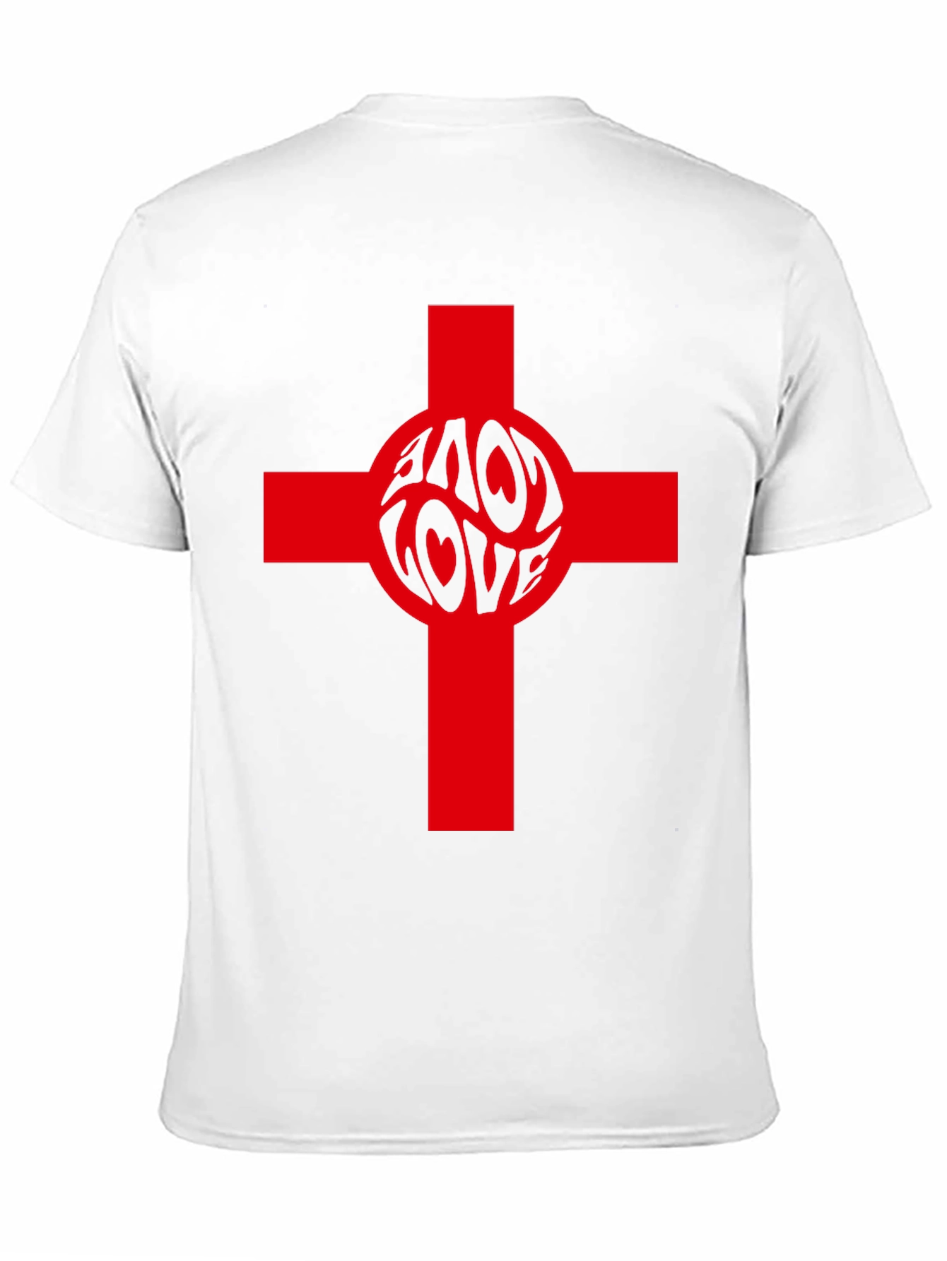 Black Love Cross Graphic Tee - Black Cotton Blend T-Shirt view 11