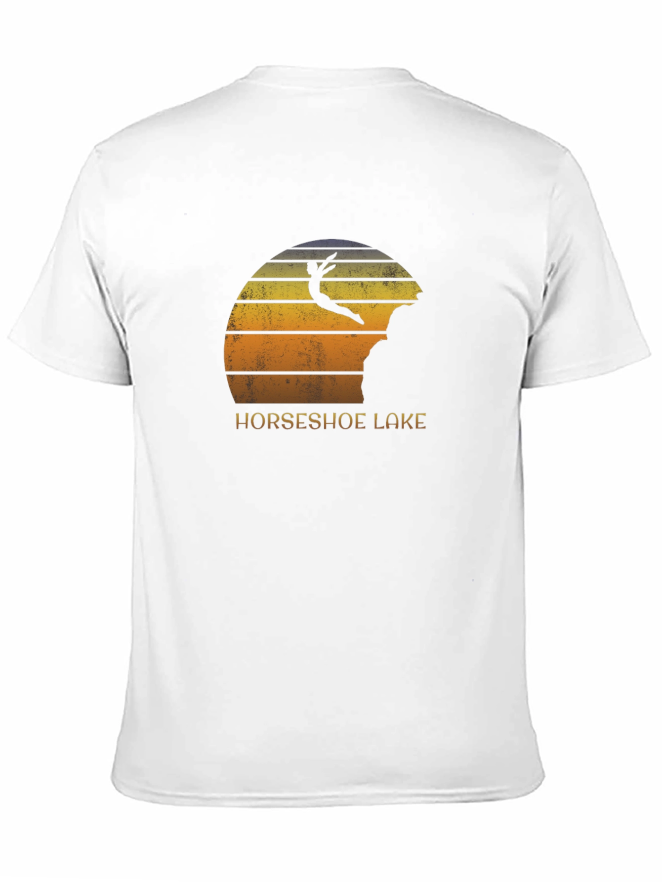 Black Horseshoe Lake Cliff Diver Black T-Shirt view 11