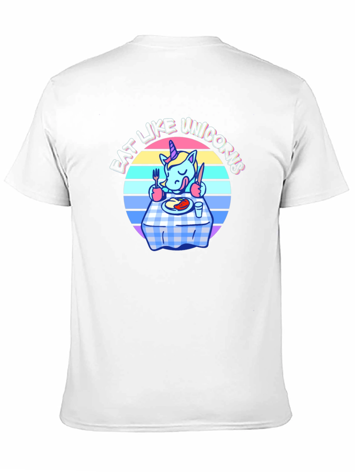 Black Eat Like Unicorns Black T-Shirt view 11