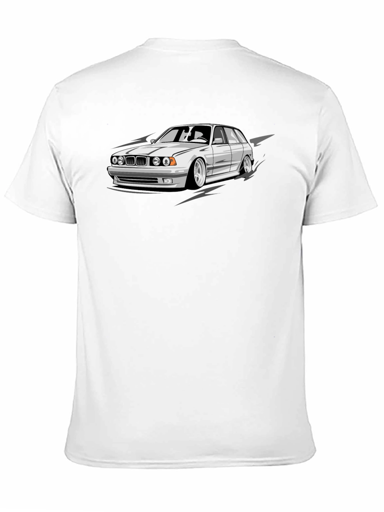 Black Cool Car Graphic Black T-Shirt view 11