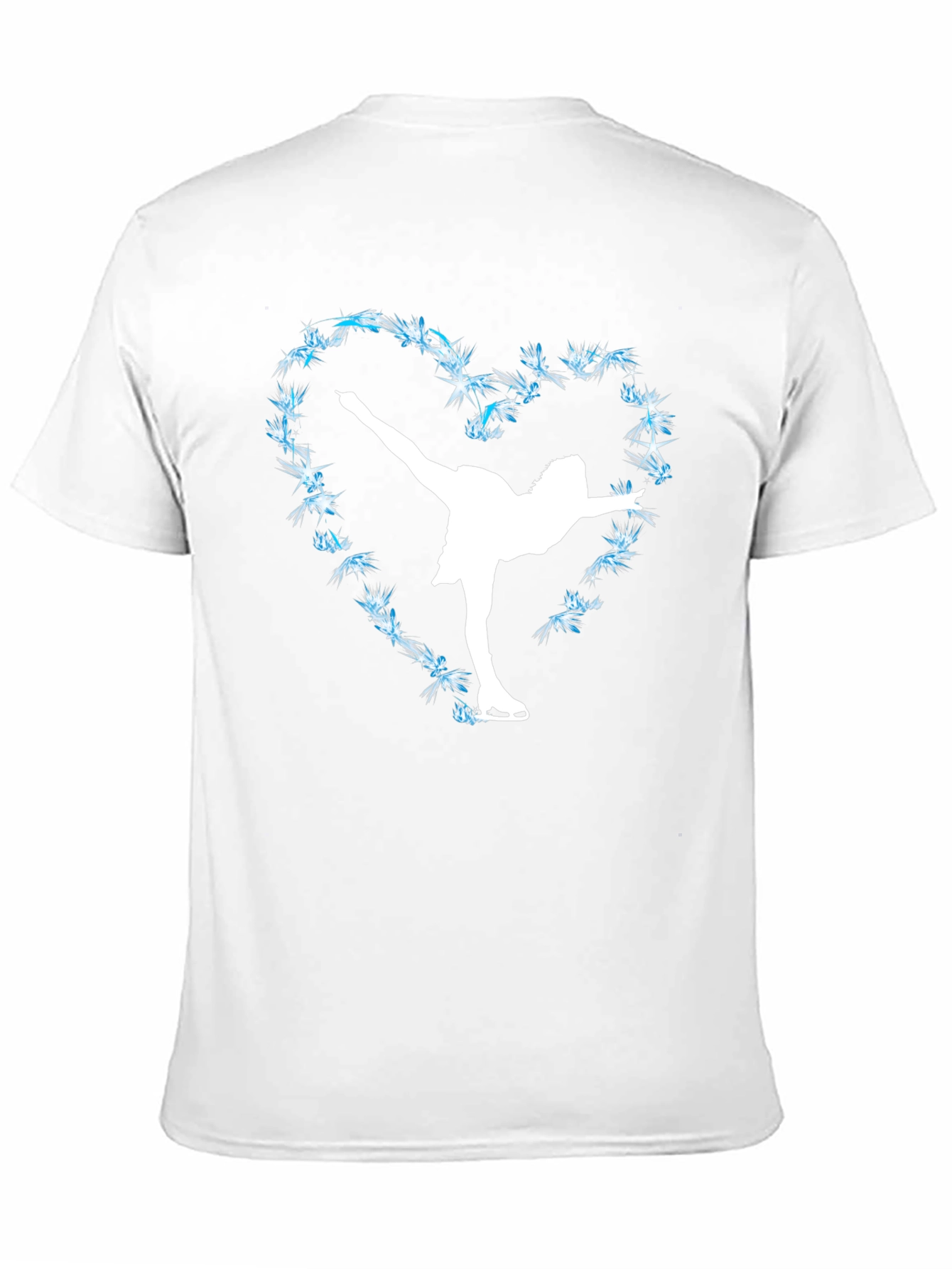 Black Ice Skating Heart T-Shirt - Figure Skater Tee view 11