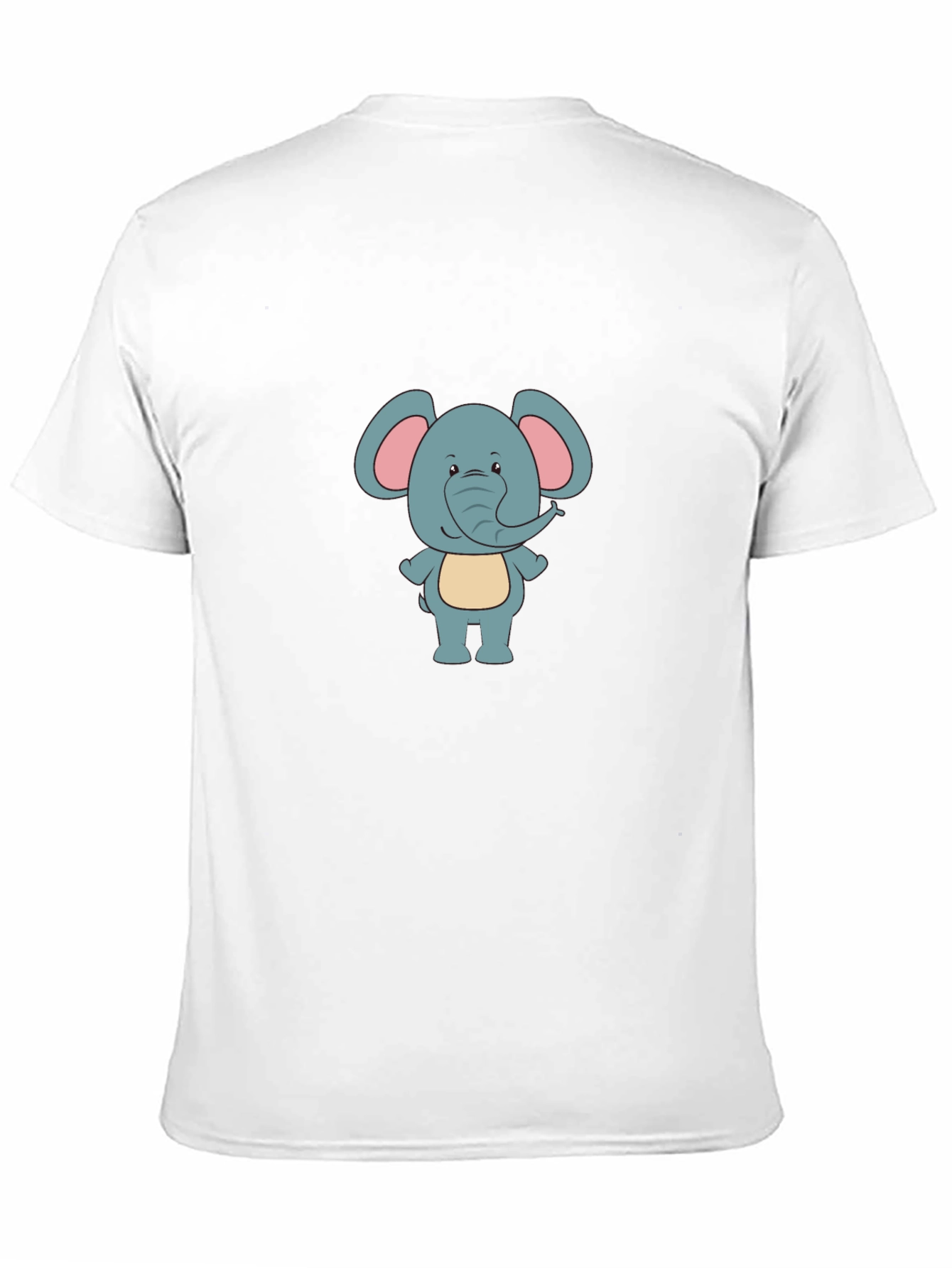 Black Cute Elephant Graphic Black T-Shirt view 11