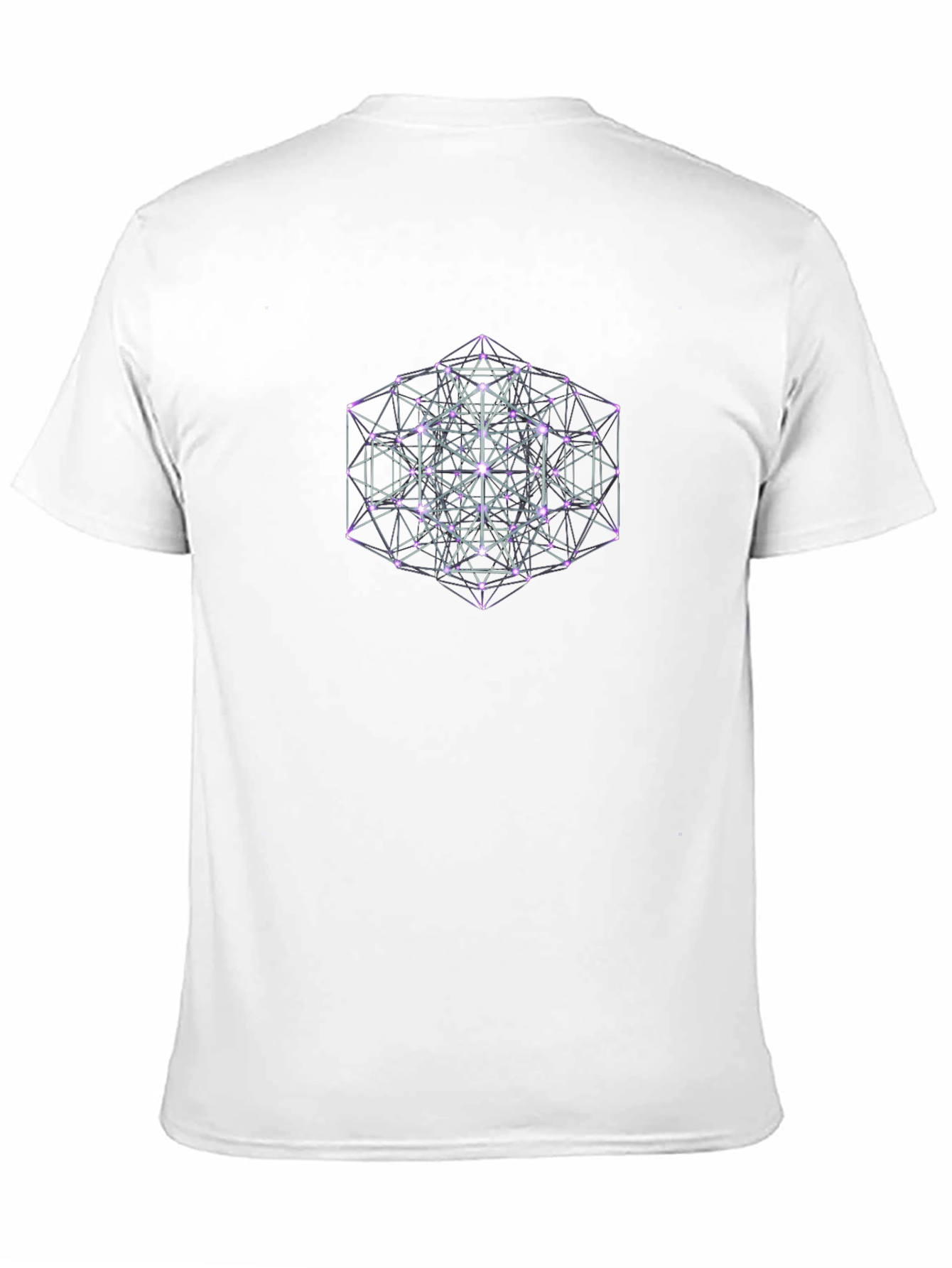 Black Geometric Art Black T-Shirt view 11