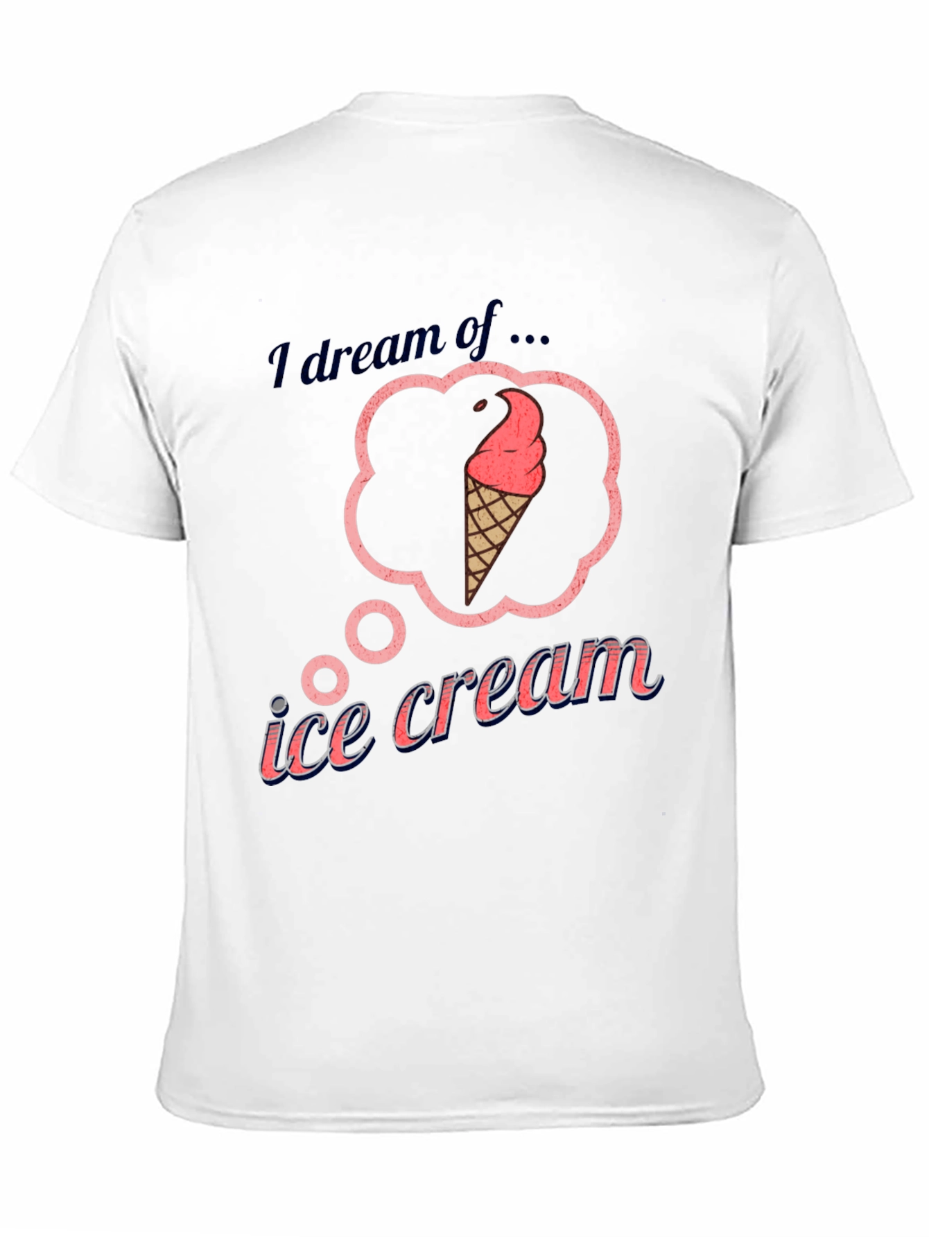 Black I Dream of Ice Cream T-Shirt view 11