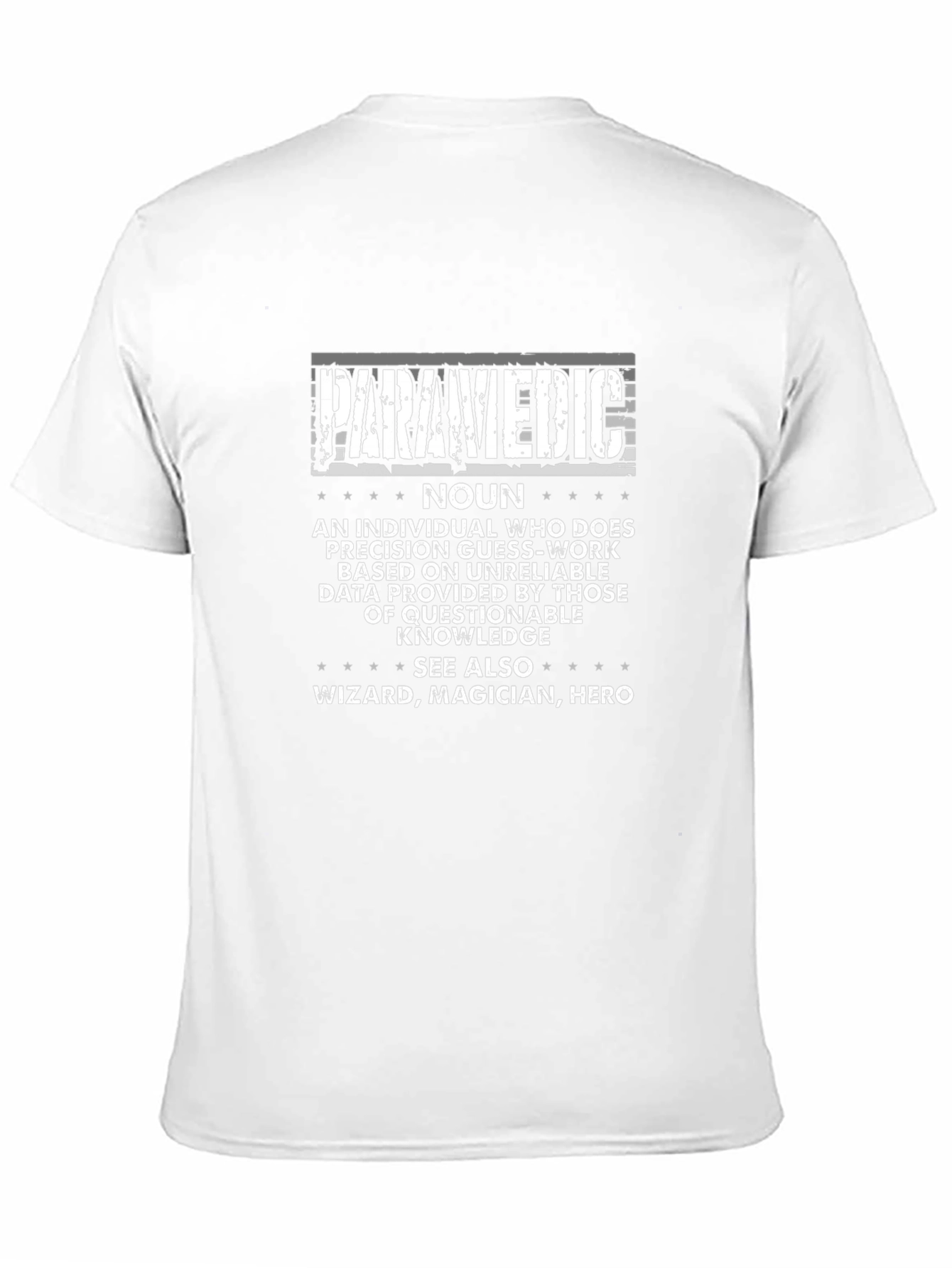 Black Paramedic Definition Novelty T-Shirt view 11