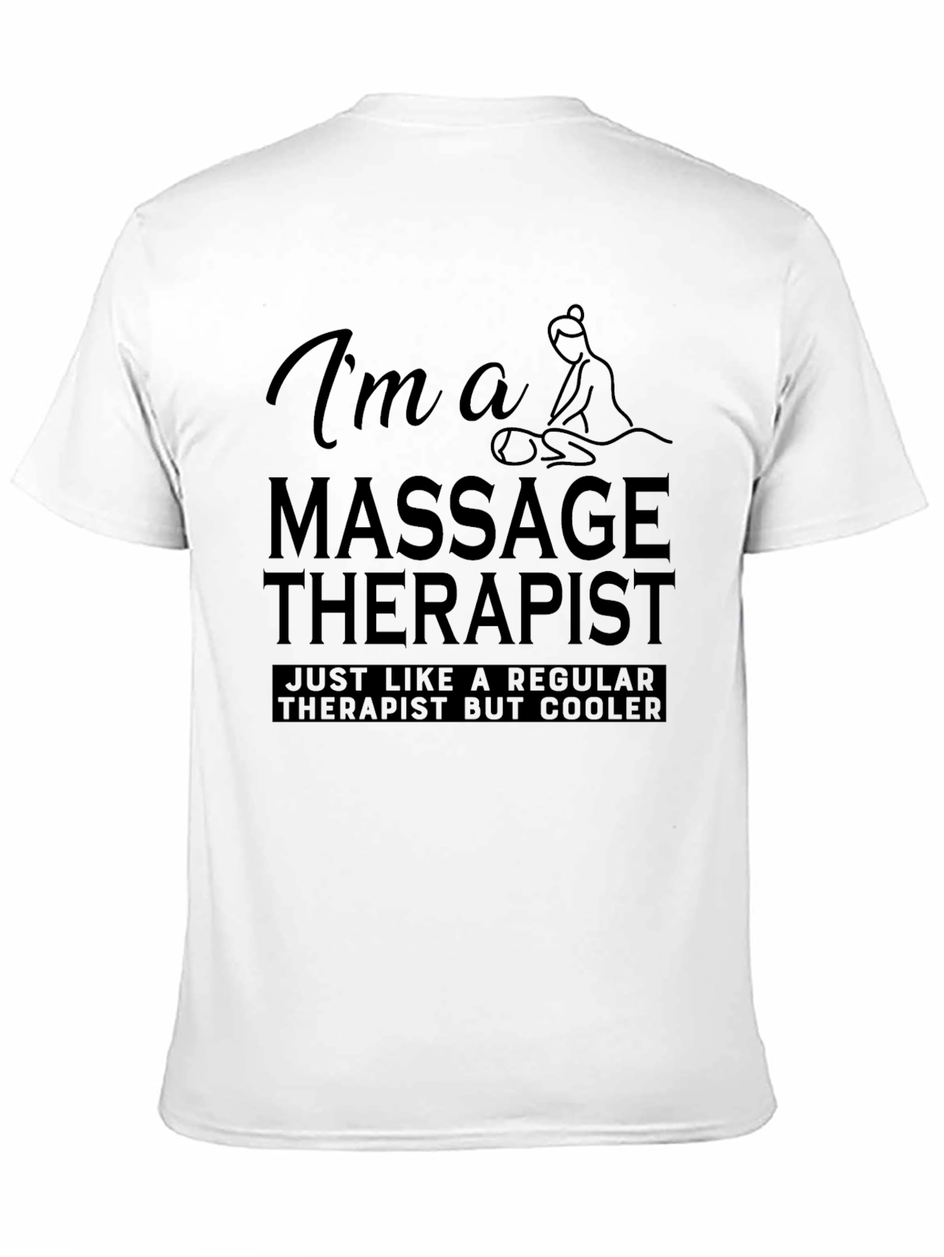 Black Massage Therapist Funny T-Shirt view 11