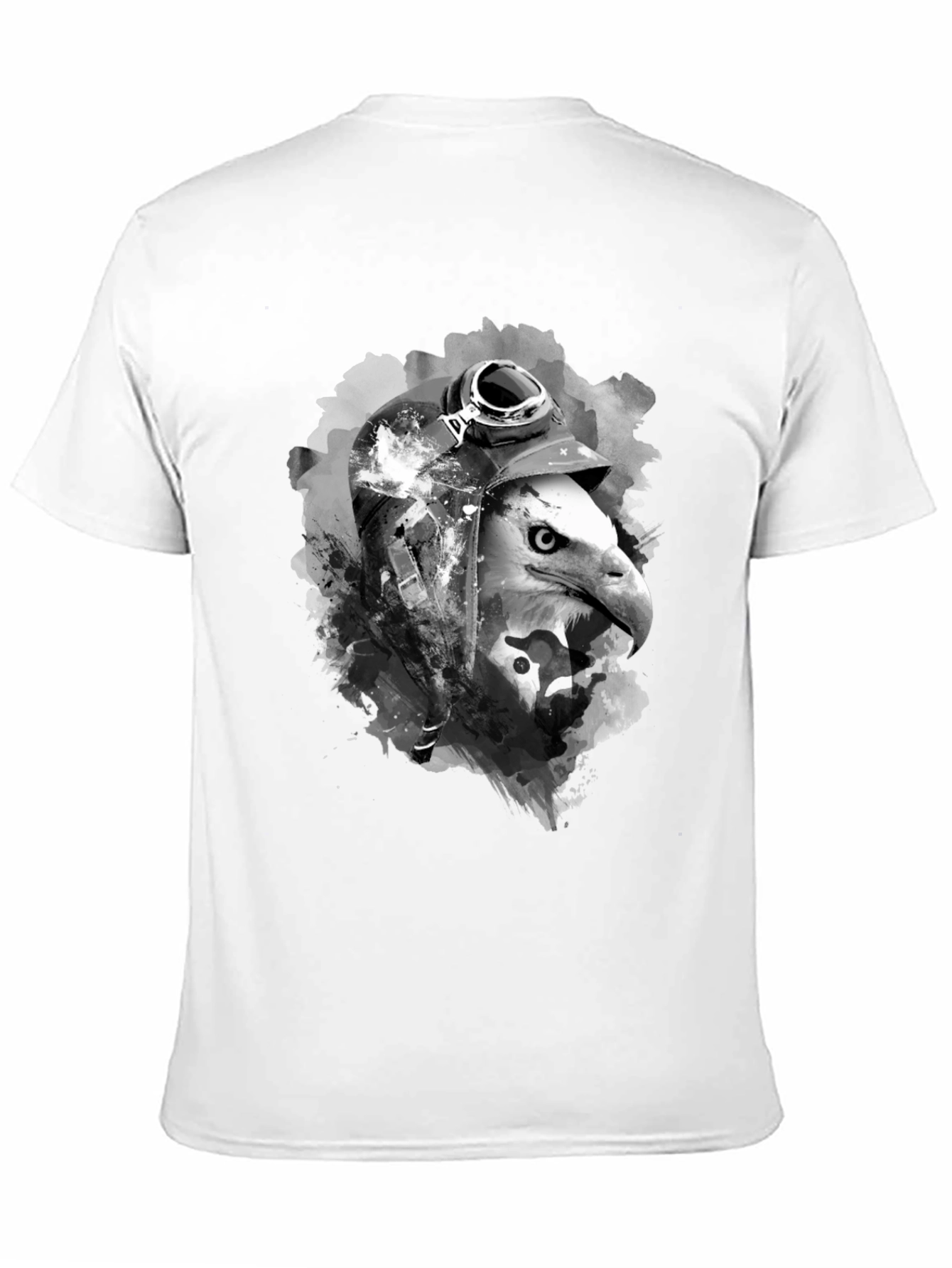 Black Eagle Pilot Graphic Tee - Black Cotton T-Shirt view 11