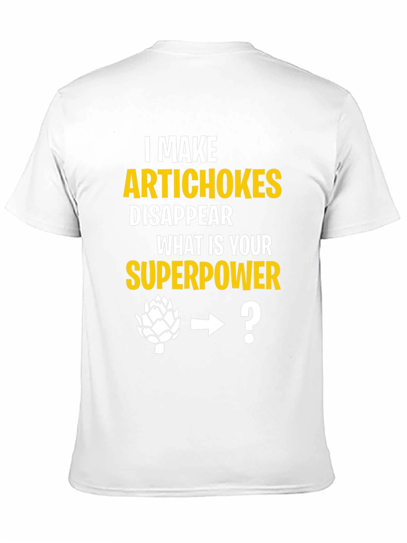 Black Artichoke Superpower Tee - Funny Foodie T-Shirt view 11