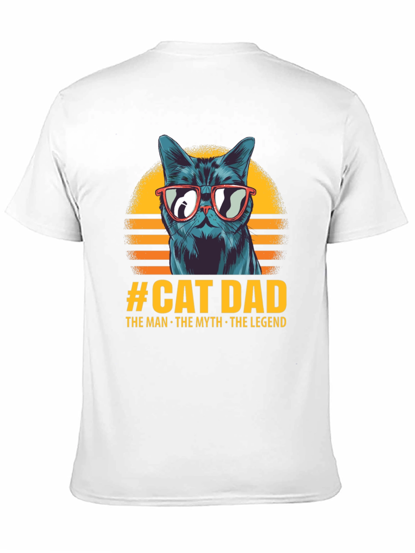 Black Cat Dad T-Shirt - The Man, The Myth, The Legend view 11