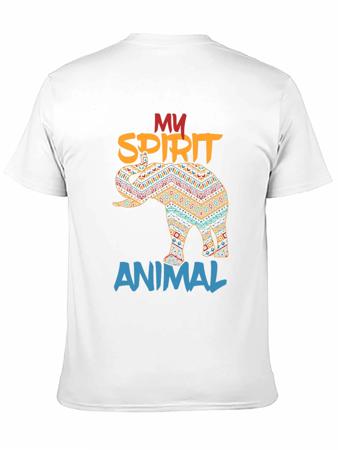 Black Elephant Spirit Animal Graphic T-Shirt view 11