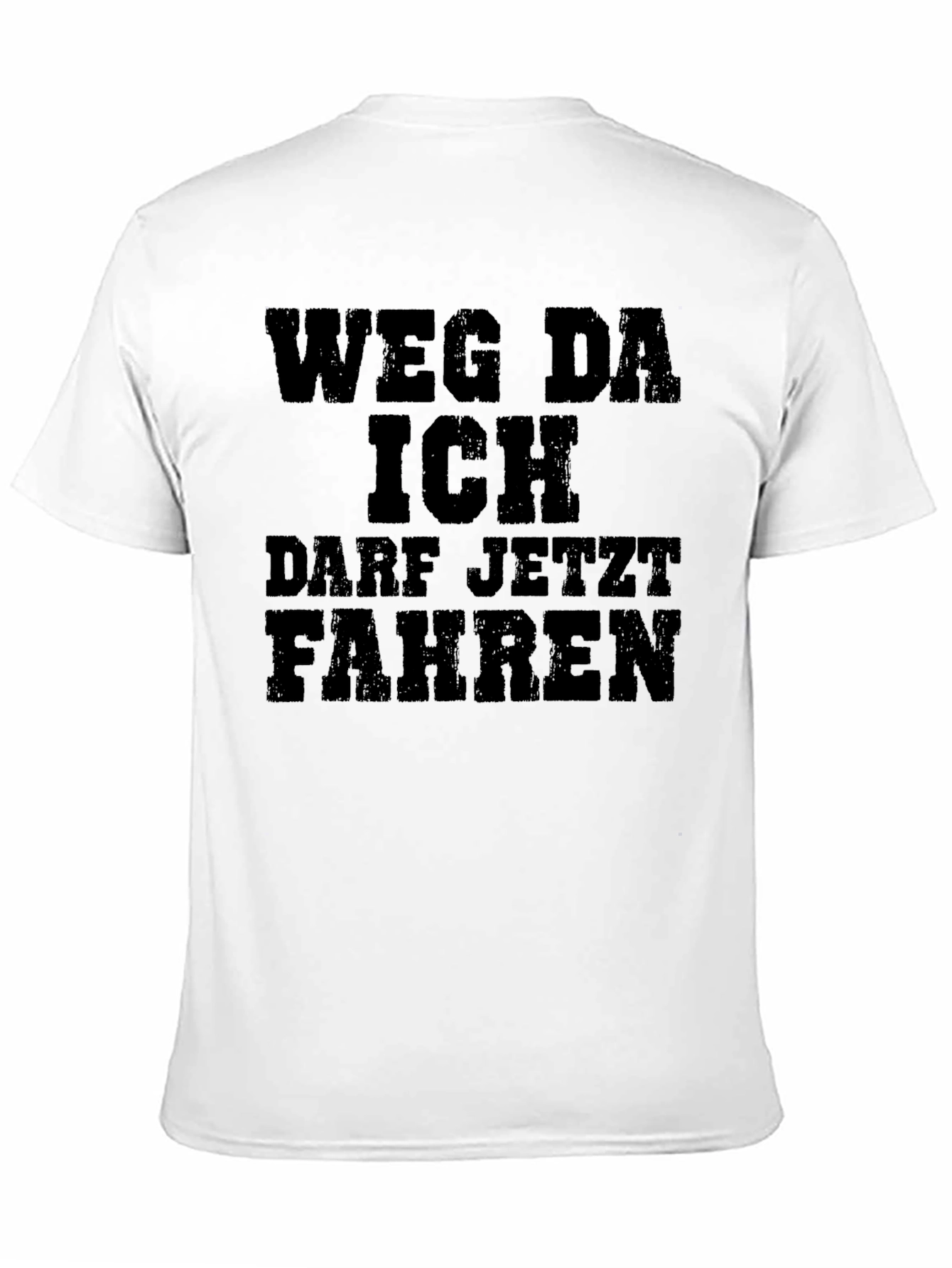 Black Weg Da Ich Darf Jetzt Fahren Graphic Tee - Novelty German Saying Shirt view 11