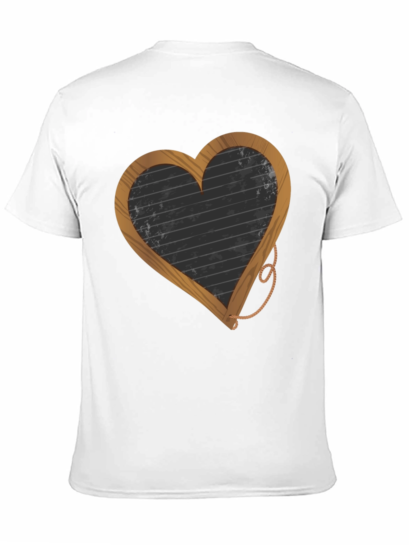 Black Heart-Shaped Blackboard Graphic T-Shirt view 11