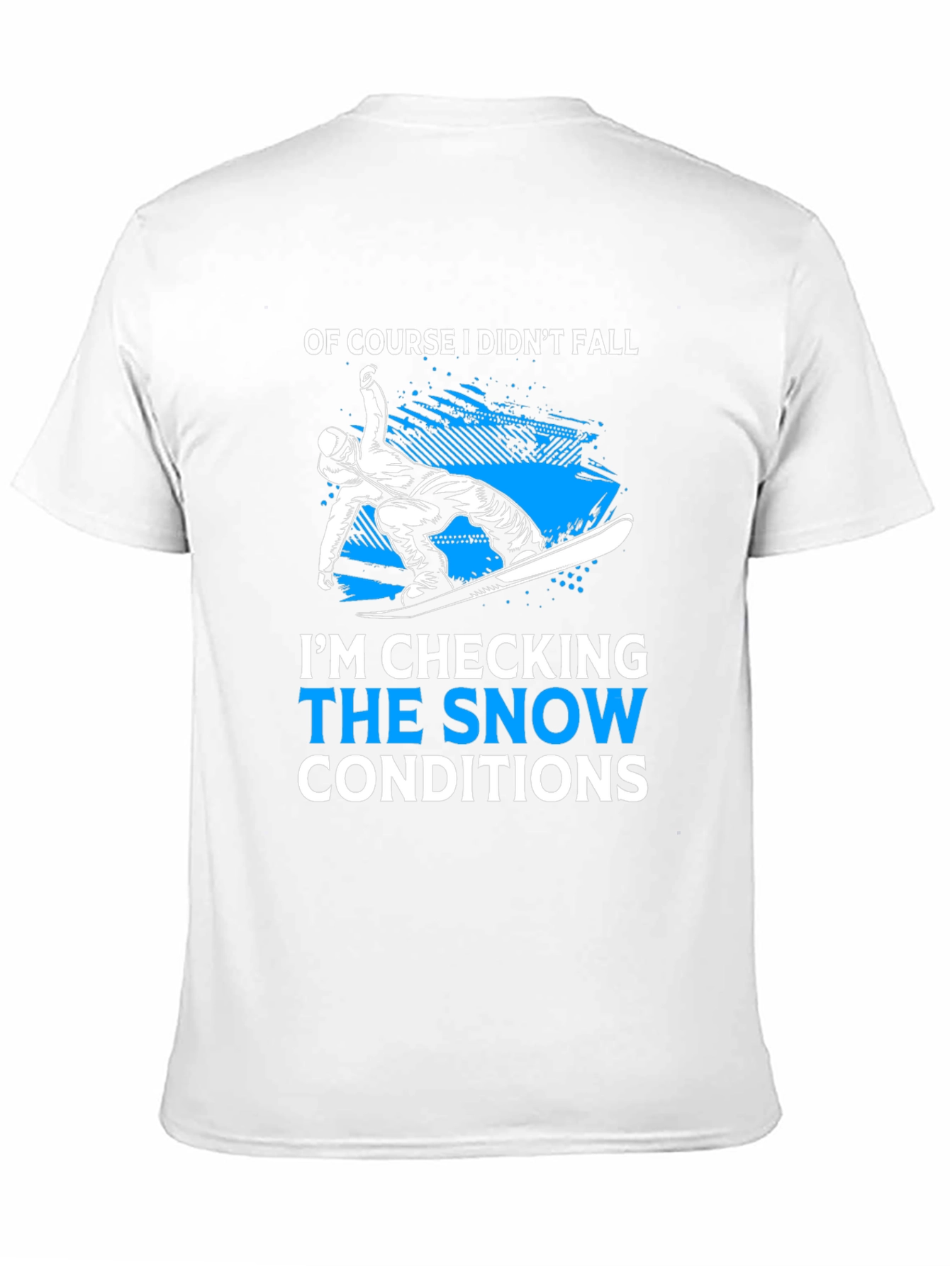 Black Funny Snowboarding T-Shirt - Snow Conditions Check view 11