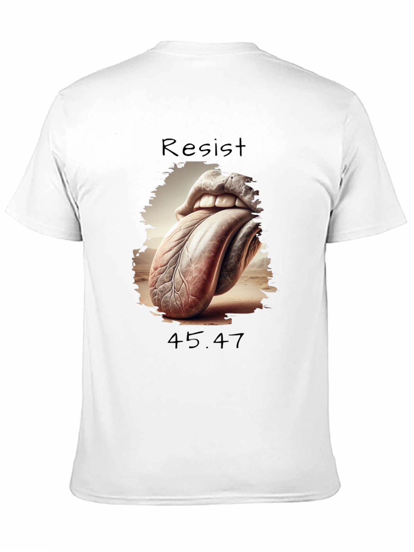 Black Resist 45.47 Graphic Tee - Unique Tongue Design view 11