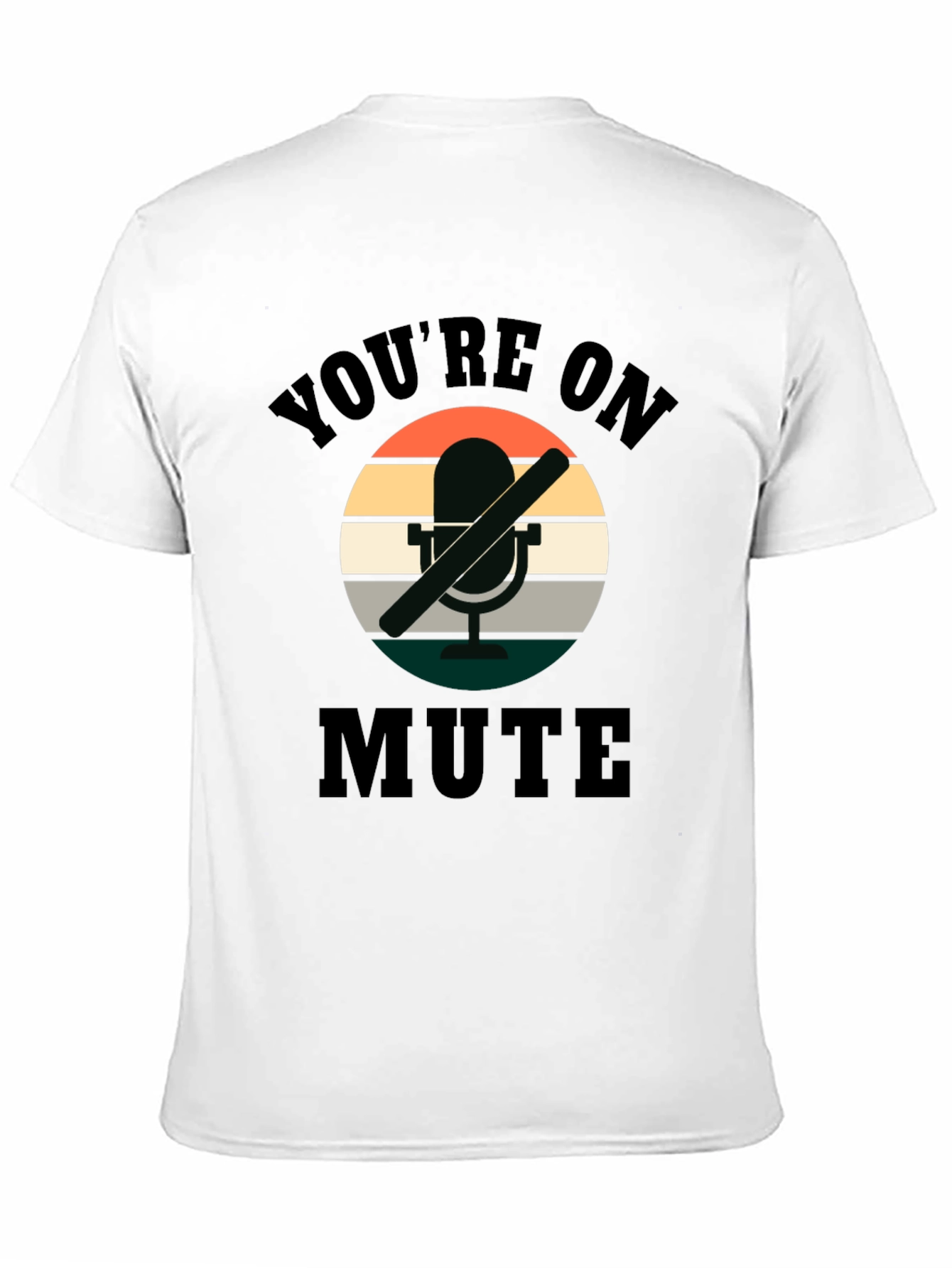 Black You're on Mute Retro Graphic Tee view 11